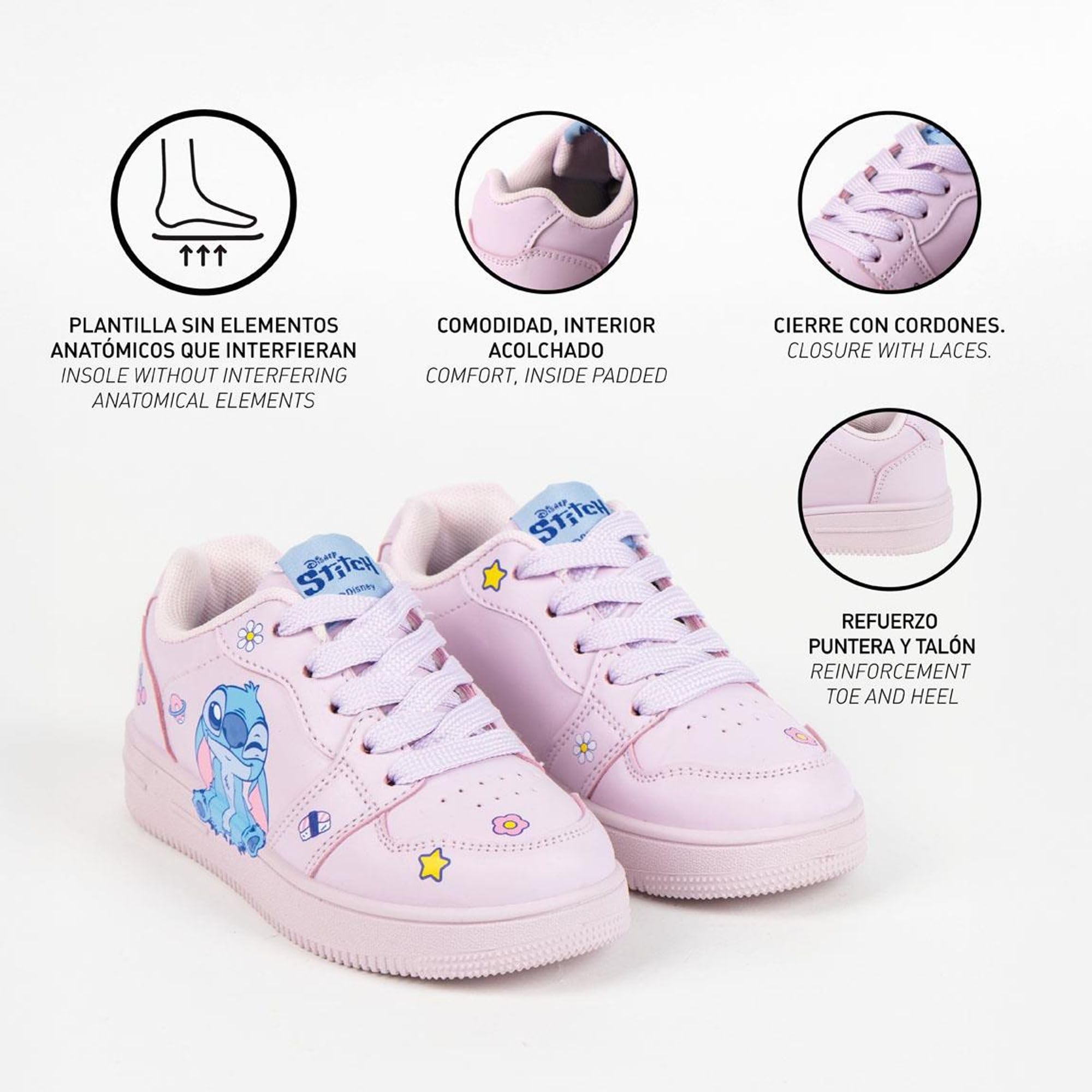 CERDÁ LIFE'S LITTLE MOMENTS Uniseks - dzieci Deportiva Suela Pvc Stitch Niños Y Niñas Calzado Infantil Licencia Oficial, Diseño Ergonómico, Cómodo Y ResistenteAdidasy