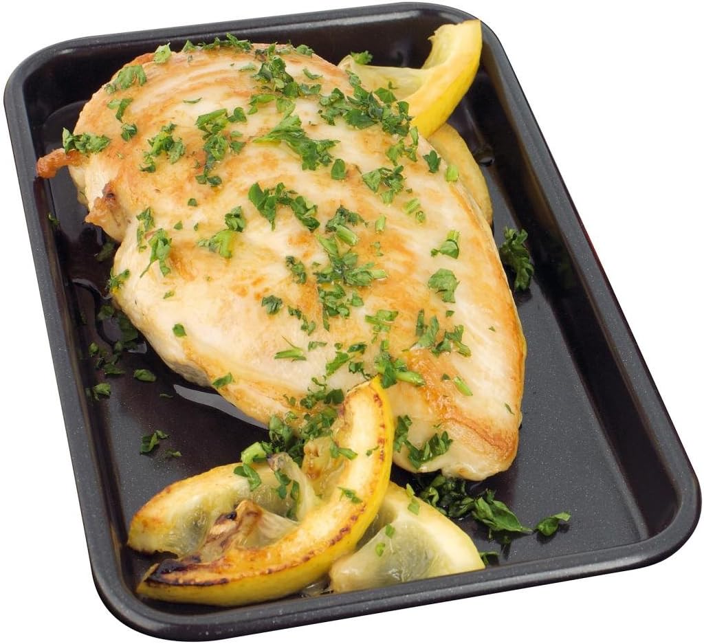Stellar Single Portion Non-Stick Baking Tray 17cm x 11cm x 1.5cm Heavy Duty, Dishwasher Safe