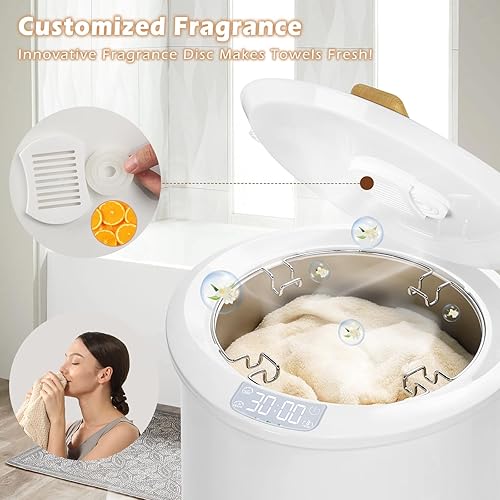 Miniatura 4 de Keenray Calentador de toallas mejorado, calentador de toallas para baño con 3 modos de calefacción, tiempo de calor ajustable de 304560 minutos y