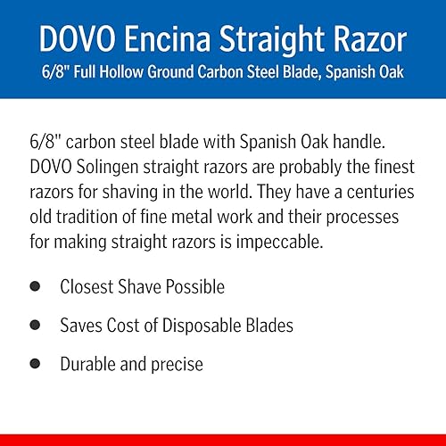 Vista 2 de DOVO Maquinilla de afeitar recta DOVO roble español,Marrón,Madera de roble español