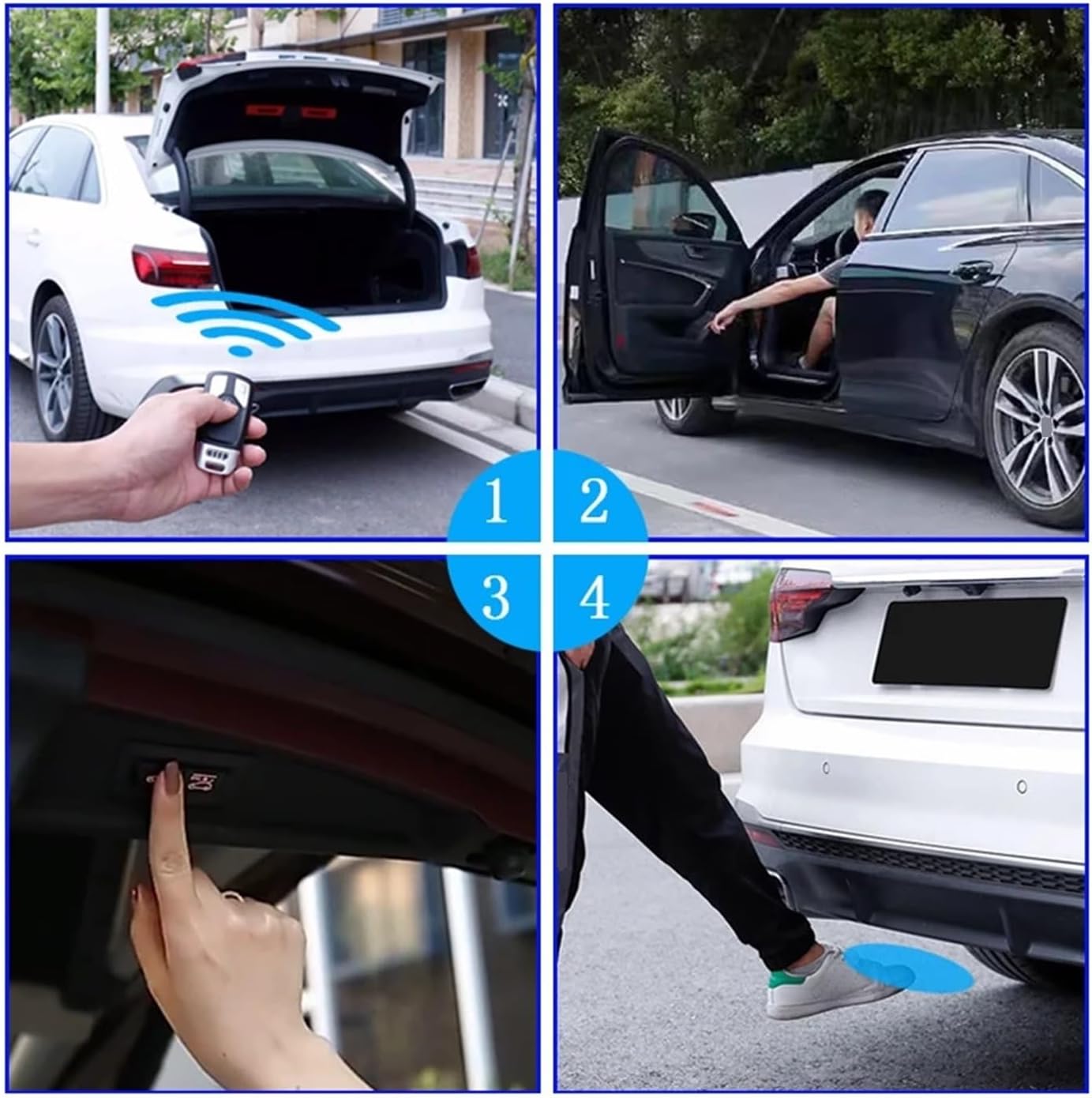 Power Tailgate Rear Fit for Crossroad RT 2007~2010 Car Electric Tailgate Tail Gate Strut Vehicle Power Rear Door Lift Kit Trunk Electric Tailgate Kick Sensor(with Foot Sensor)