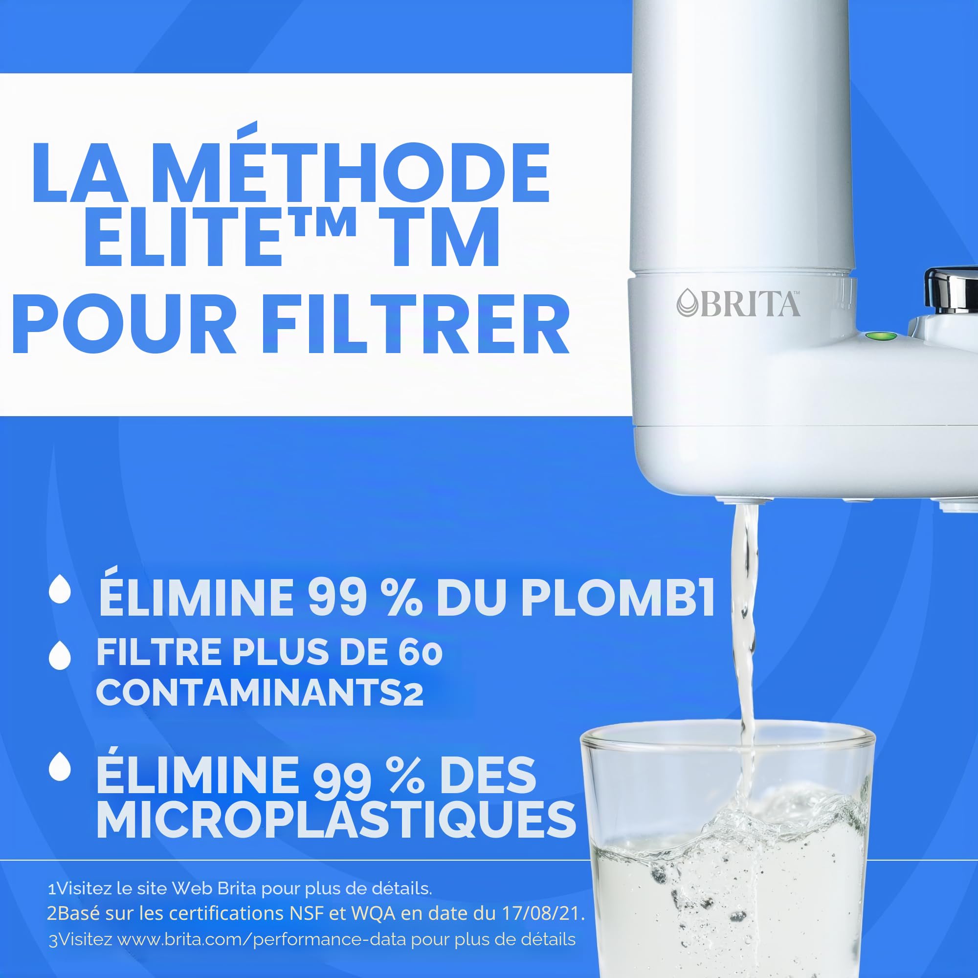 BRITA Système de filtre à eau pour robinet, blanc, 1 pièce