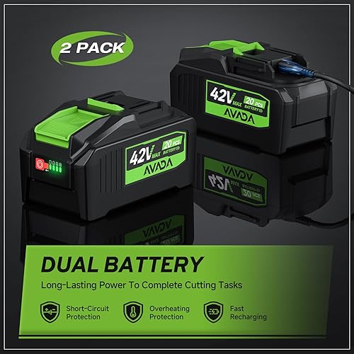 Miniatura 4 de Motosierra eléctrica inalámbrica, motosierra de batería de 42 V 16 pulgadas con motor sin escobillas y potencia de corte superior silenciosa,