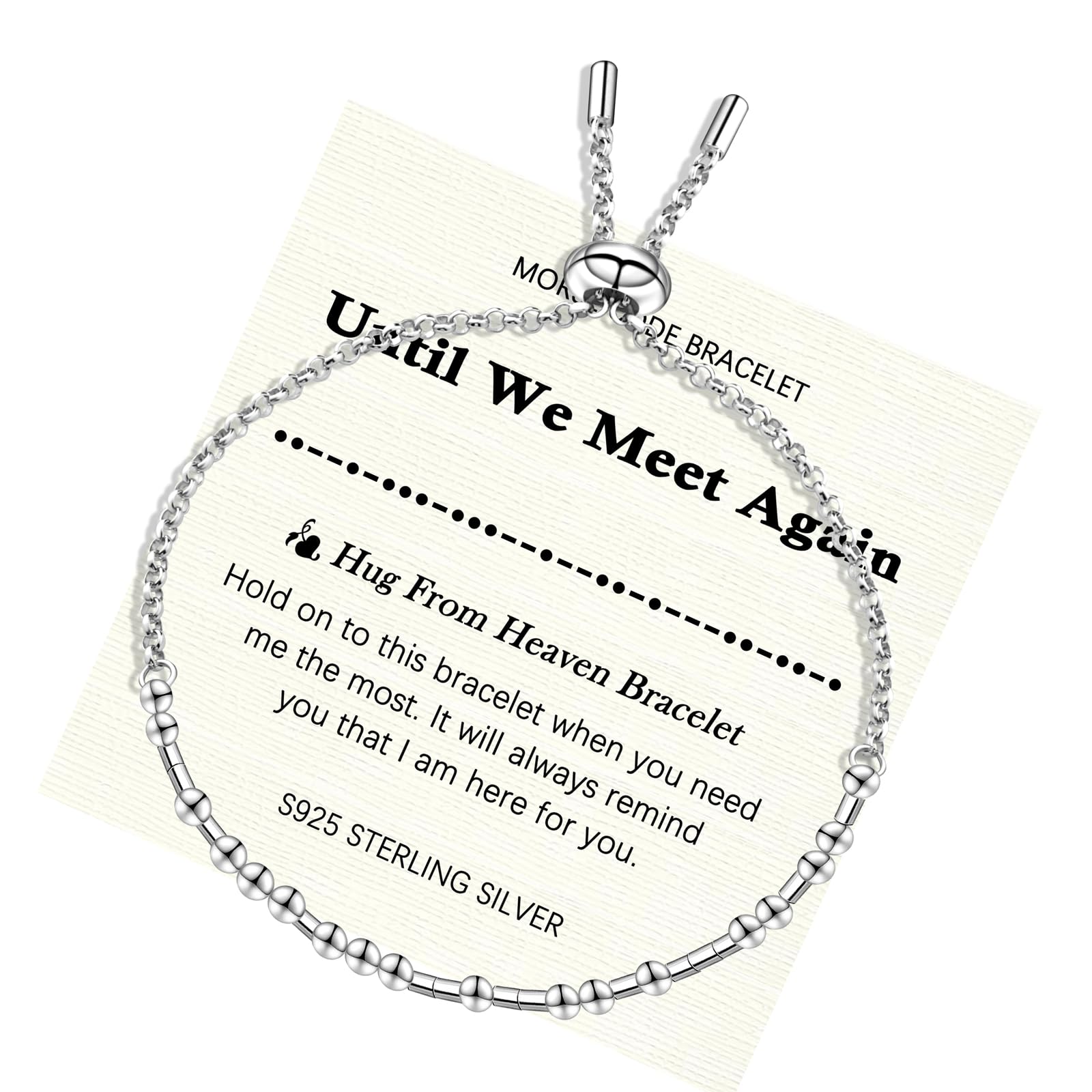 Helonley Morse Code Bracelet - 925 Sterling Silver Inspirational Bracelets