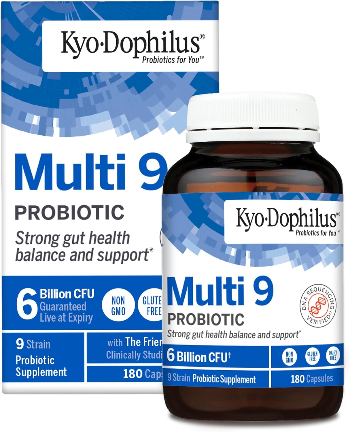 Kyo-Dophilus Multi-9 Probiotic, for Strong Gut Health Balance and Support, 180 Count Kyo-Dophilus Multi-9 Probiotic, for Strong Gut Health Balance and Support, 180 Count