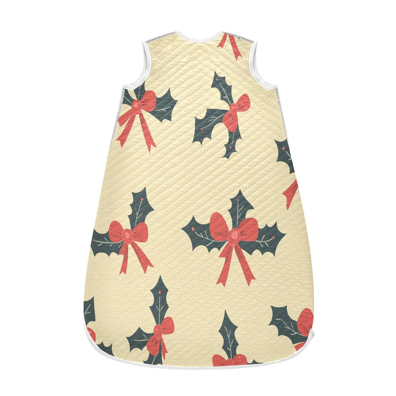 Kigai Christmas Holly Leaves Baby Sleep Sack Wearable Blanket Sleeping Bag 2-Way Zipper Soft Swaddle Transition Sack
