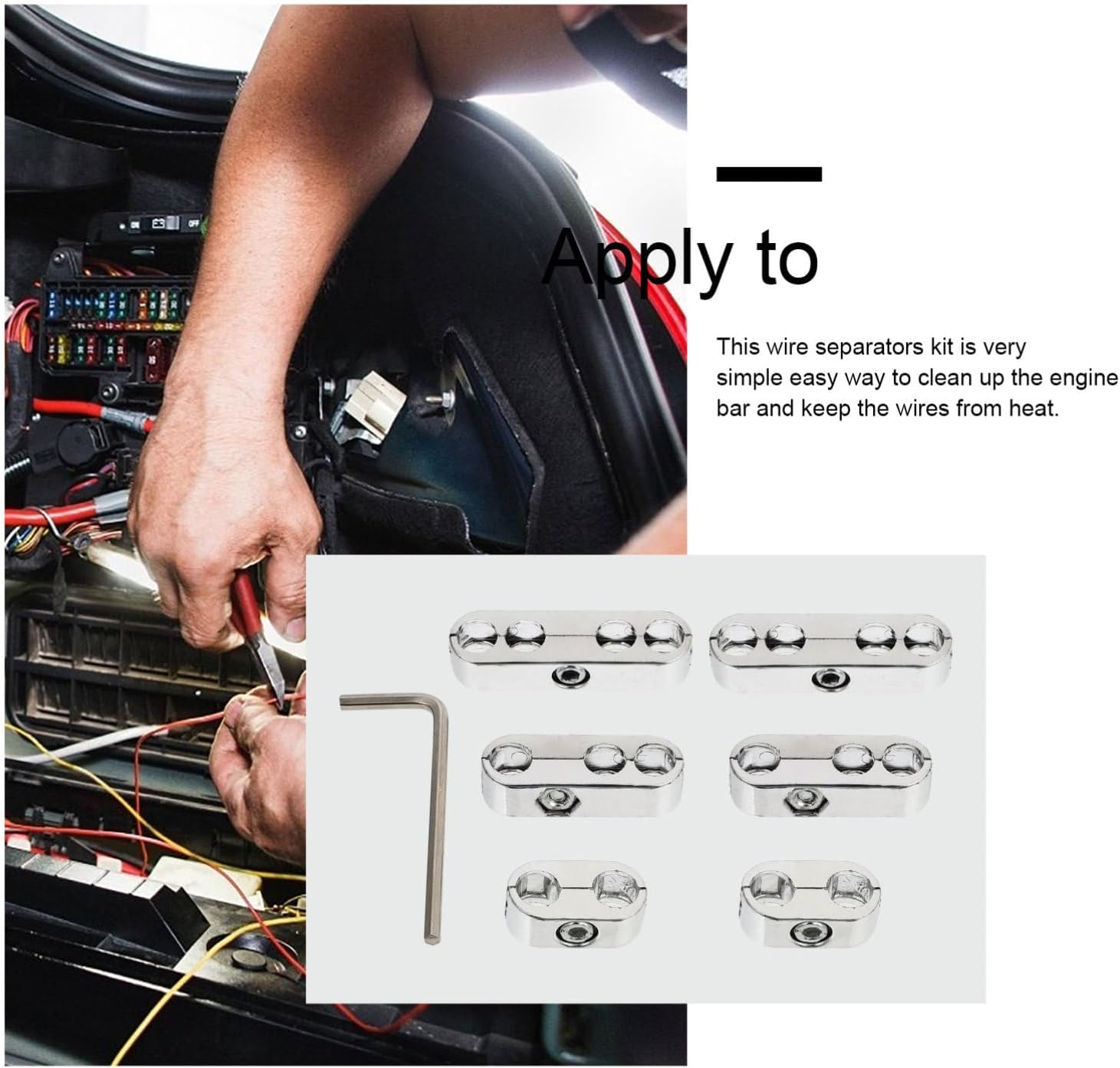 Mobestech 2sets Spark Wire Separators for Ignition Wire Management Clamp for Organized Car Wiring and Engine Maintenance