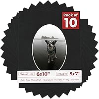 Vista 127 de Tapete de 8 x 10 pulgadas, corte biselado para fotos de 5 x 7 pulgadas, con apertura de tablero de fotos ovalado blanco precortado, sin ácidos, mate