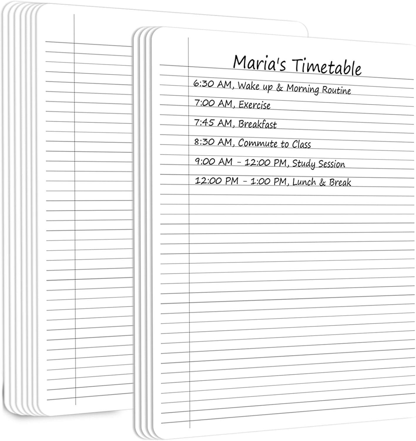 24Pcs Dry Erase Notebook College Ruled Lined Cardboard for Students Double Sided Lined Erasable Notebook Whiteboard Writing Note Pad Lapboard for Teacher Classroom Homeschool Portable Tool 12" x 9"