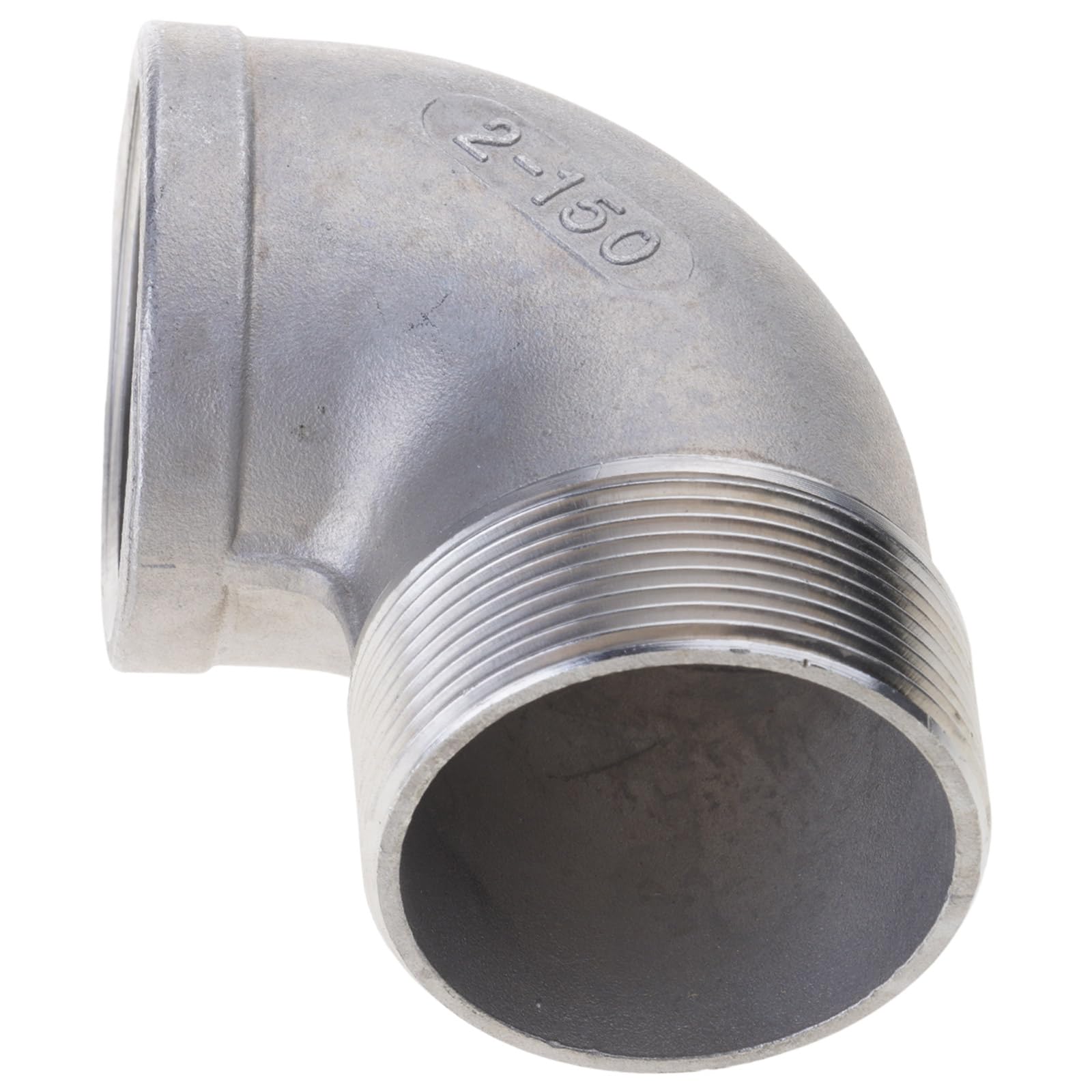 Steel 2 Inch Male Female Elbow Plumbing Fitting 90 Degree Angles Connector with Without Thread Seal Tape Included Stainless Steel Plumbing Elbow for Contractors