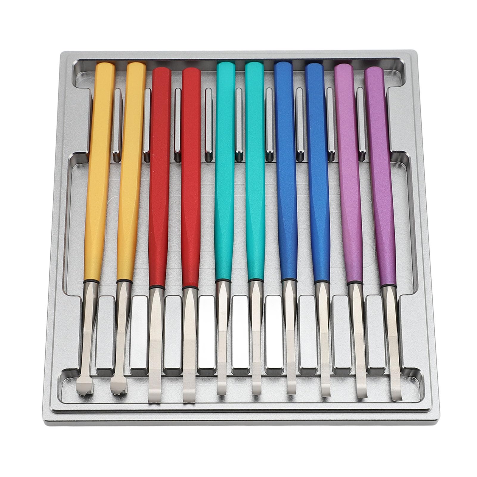 Fockety Kit de Reparación de Relojes, 10 Piezas de Extracción y Cambio de Tamaño de Eslabones de Reloj para Reemplazo de Pilas de Reloj, Juego de Destornilladores de Reparación de