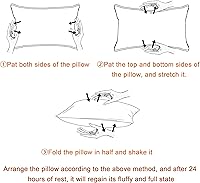 Vista 6 de BEDSUM 2 Pack Tiny Pillows, 11"x7" Microfiber Mini Pillow for Travel, Pets, Soft and Machine Washable Small Pillows for Neck, Wrist, and Knee White