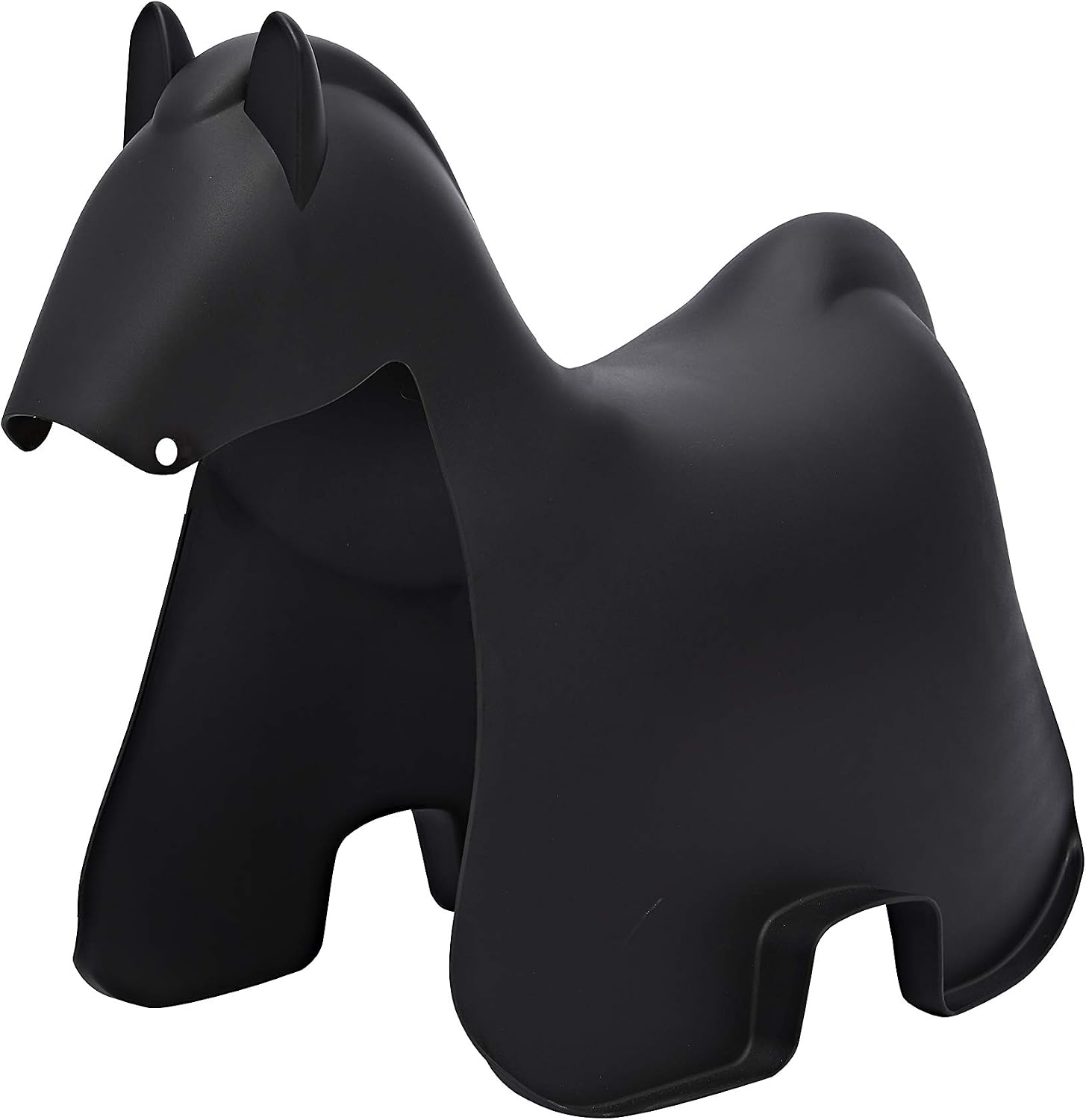 Amazon Basics Plastic Stackable Kids Chairs, Black Horse, 2-Pack