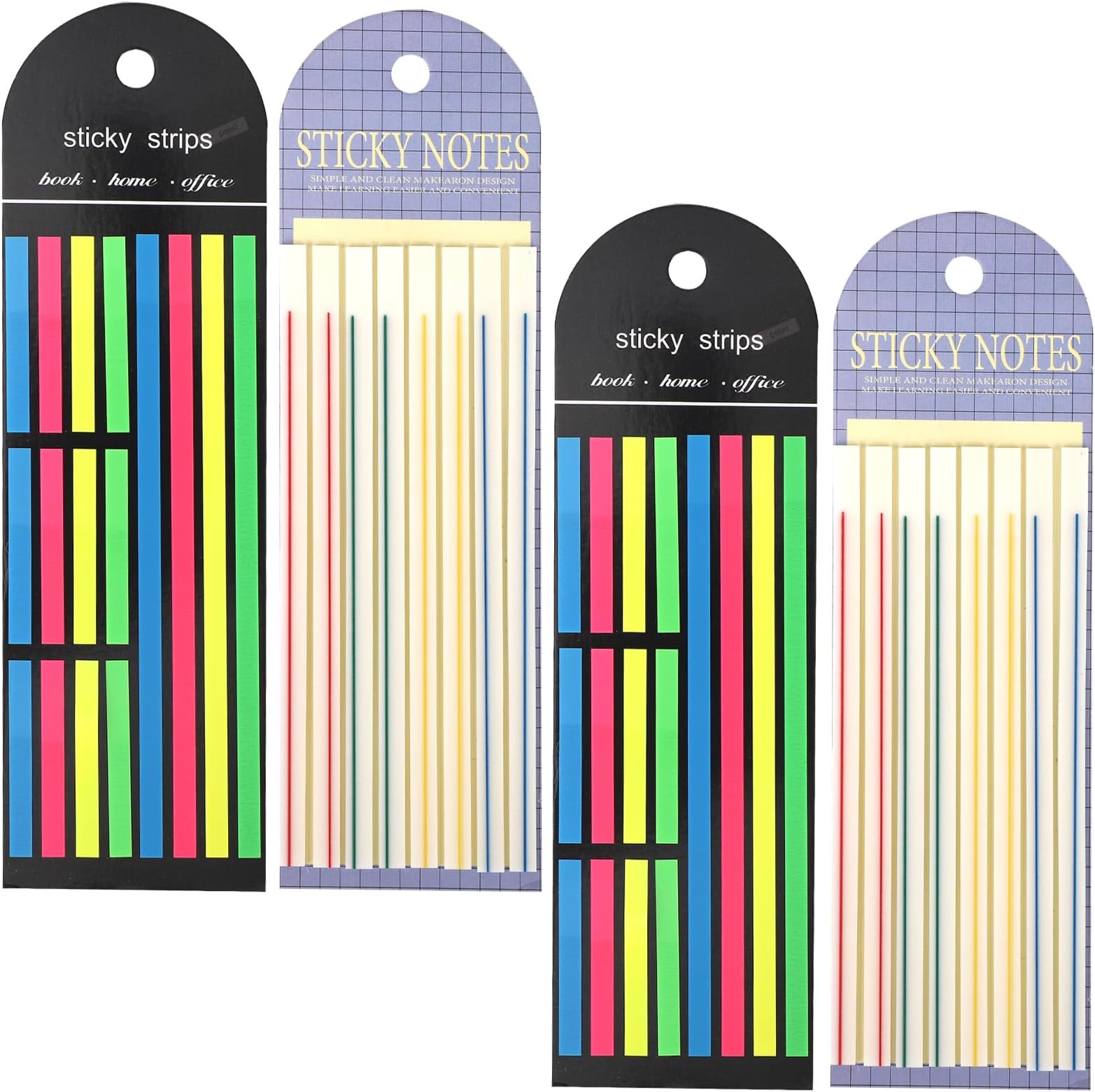 4 Pack Mahjong Card Line Finder Notes, 2 Styles Colorful and Bright Sticky Writable Stickers Portable Mahjong Game Rule Reader for Players and Beginners