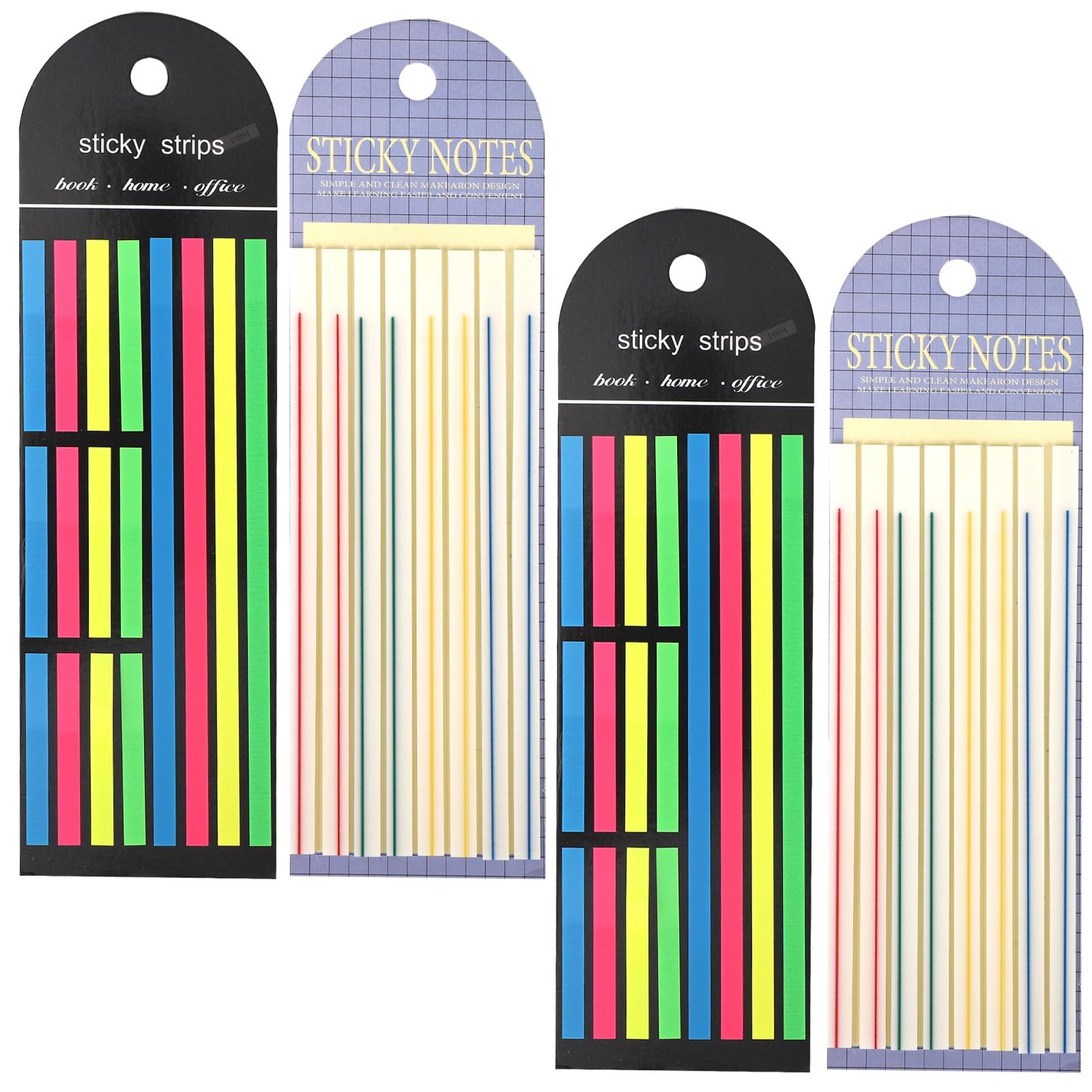 4 Pack Mahjong Card Line Finder Notes, 2 Styles Colorful and Bright Sticky Writable Stickers Portable Mahjong Game Rule Reader for Players and Beginners