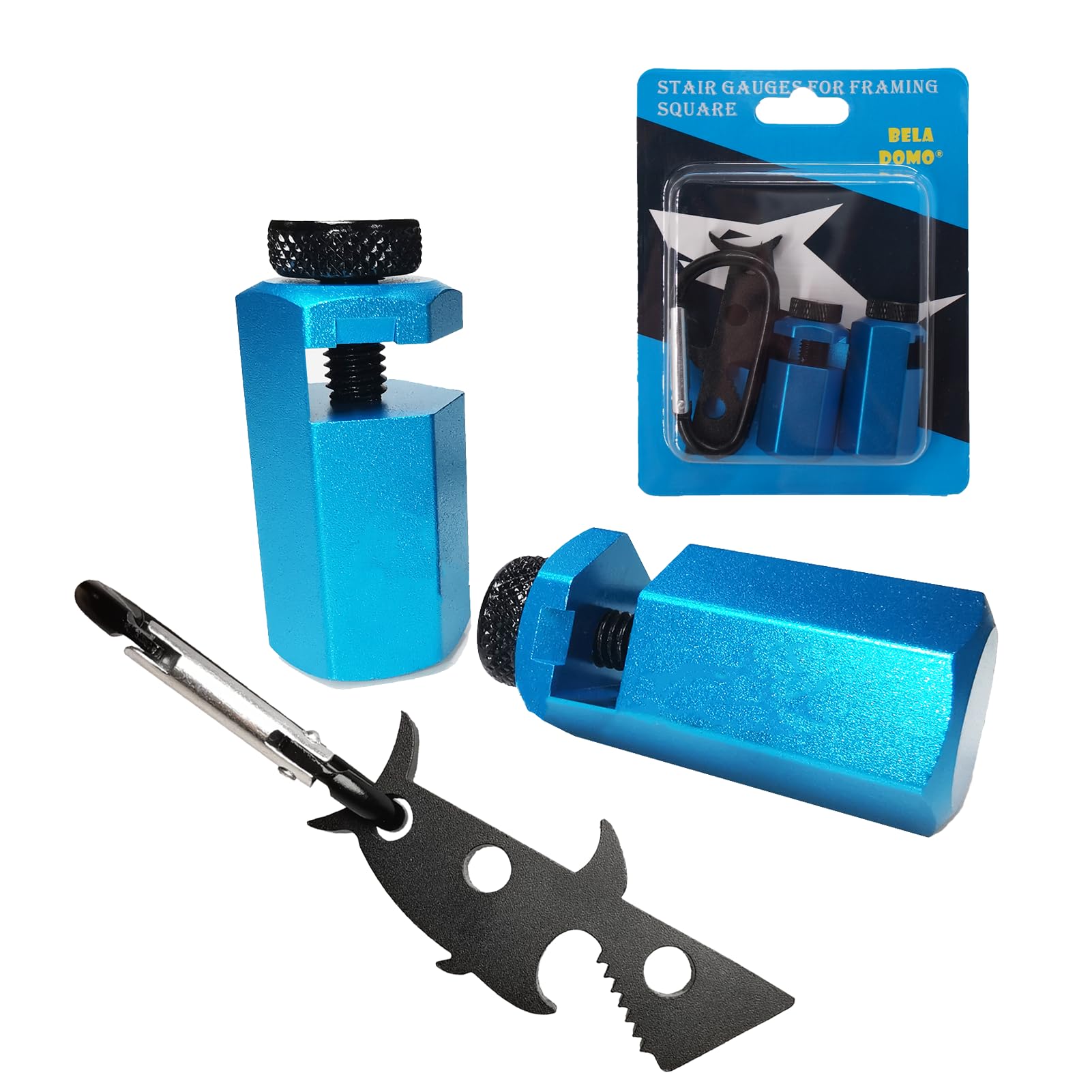 Stair Gauges for Framing Square and Rafter,Lengthen,Anti-Lost (Pair)