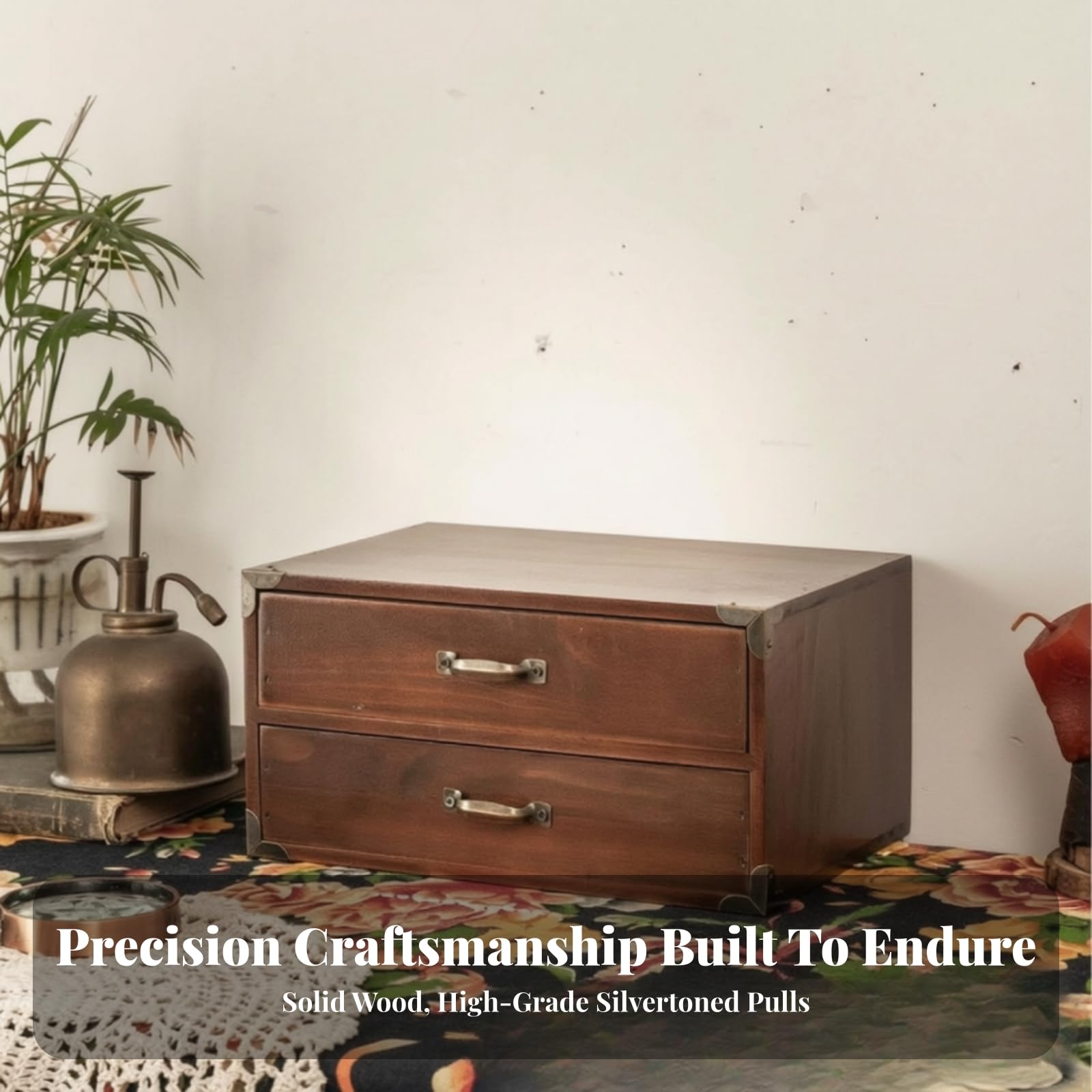 Meuble Rangement Tiroirs | Style Rustique Vintage, Organiteur Bureau, Stable, Mini, pr Coiffeuse, Atelier, Professionnels, Artistes, Couches