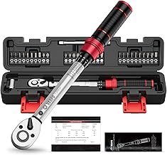 VANPO Drehmomentschlüssel 1/4",1-25NM, 32-tlg Klein Drehmomentschlüssel Fahrrad & Motorrad Set mit Verlängerungsstange, Sechskant, Torx & Kreuzschlitz, 72 Zähne, für Fahrräder, Mountainbike-Reparatur