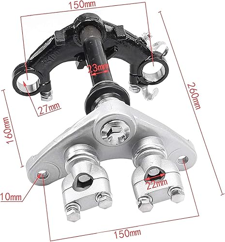 Miniatura 2 de Amortiguadores de suspensión de horquillas delanteras con abrazadera elevadora de manillar de árbol triple para CRF50 70cc 90cc 110cc Dirt Bike