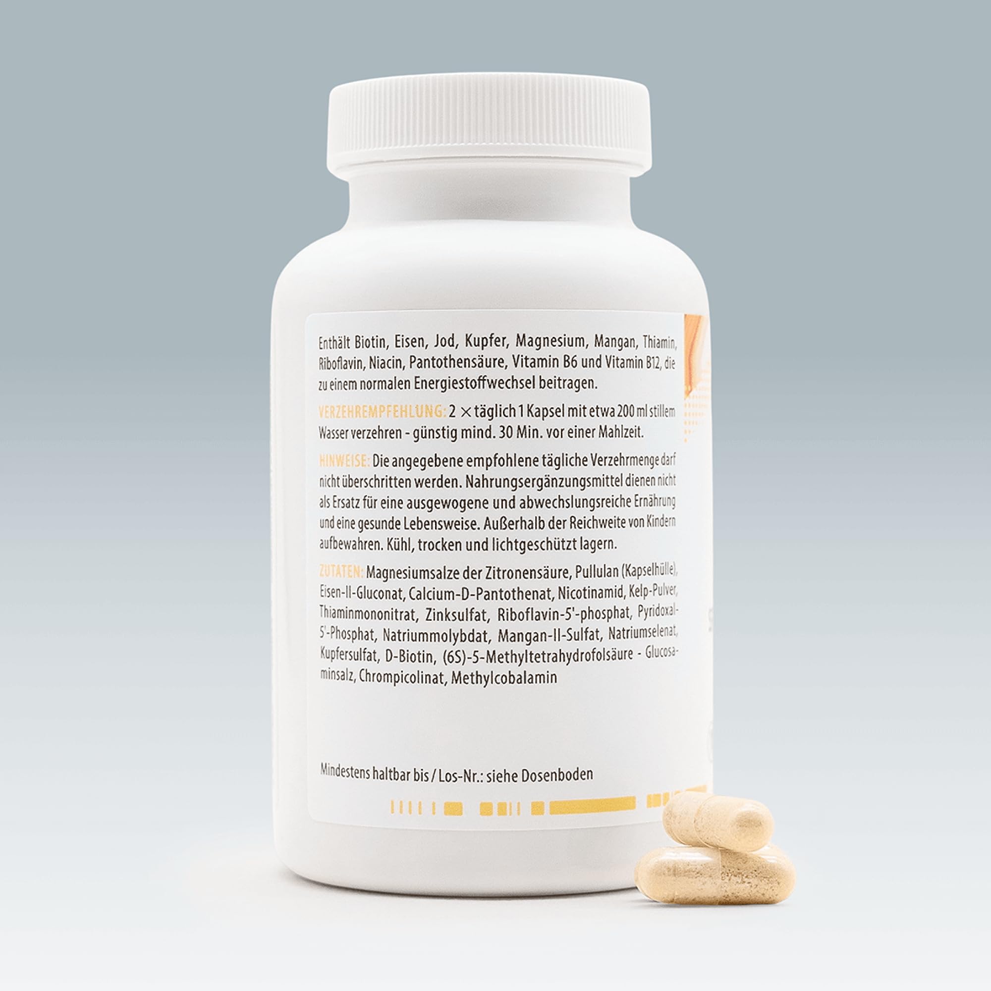 MITOcare B-Vitamine & Spurenelemente - Vitamin Komplex - B1, B2, B3, B5, B6, B7, B9, B12 + Co-Faktor: Myo-Inositol - vegan - 3 Monatspackung mit 180 Kapseln - Produziert in Deutschland