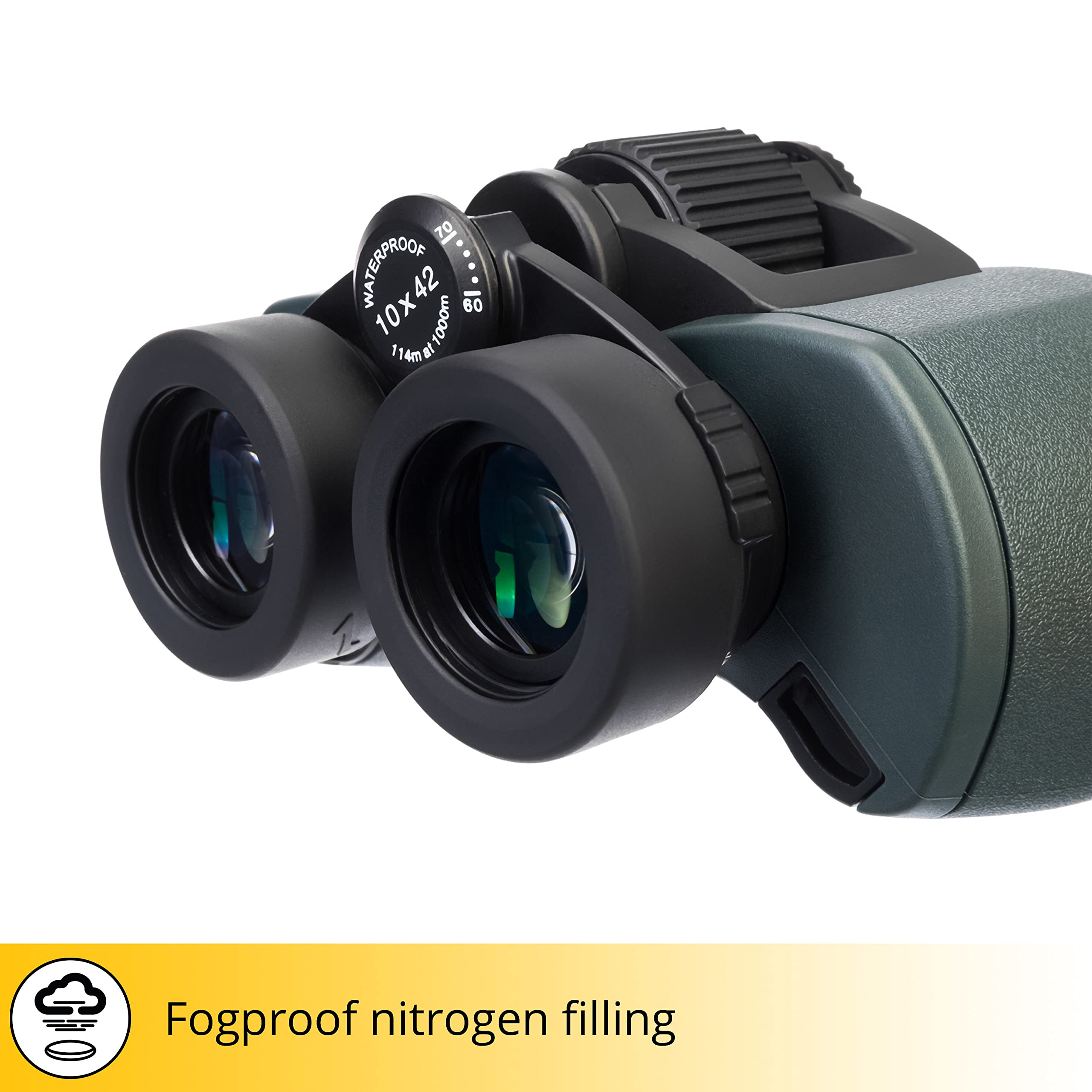 Binocolo Levenhuk Sherman PRO 10x42 con Ottiche Fully Multi-Coated e Oculari a 5 Elementi Dal Design Esclusivo | Prismi di Porro, Ottiche BaK-4 Multistrato, Antiappannamento, Ideale per Birdwatching, Caccia, Natura e Escursionismo