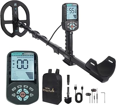 Rechargeable Metal Detector for Adults - 4000mAh High Capacity - 12 Inch Deep Depth Professional Gold Detector Double-D Waterproof Coil for Beach,Higher Accuracy Metal Detector with 6 Detection Modes