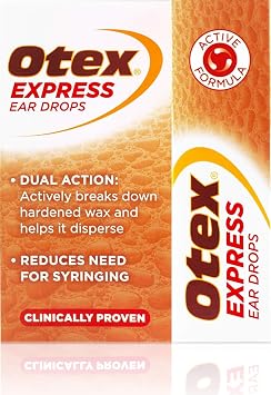 Otex Express Ear Drops for Hardened Ear Wax, 10ml