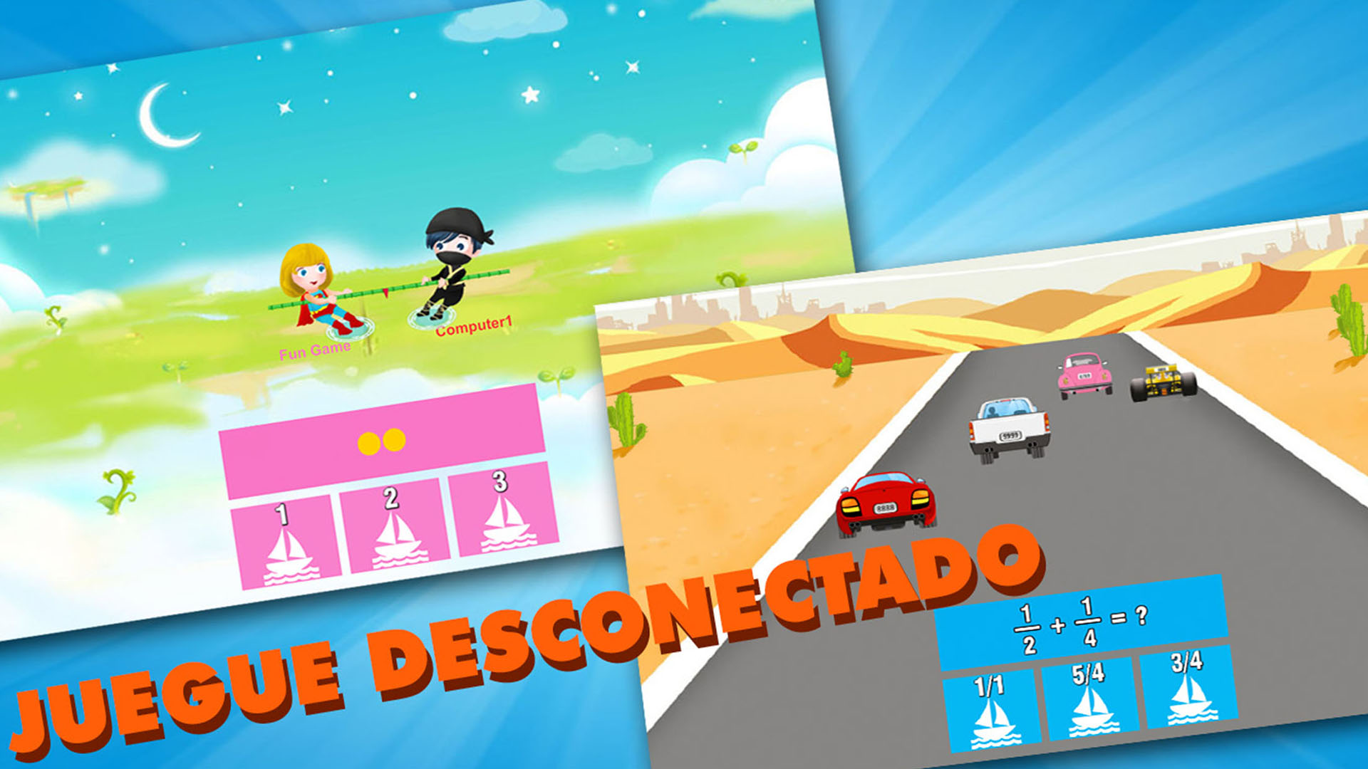 Mathematics Racing Games Aplicación Fun math games for kids en Amazon Appstore
