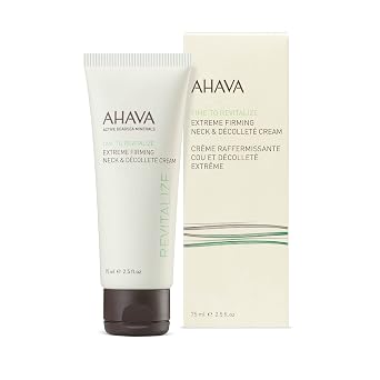AHAVA Time To Revitalize Extreme Firming Neck & Decollete Cream - Promotes Firmness, Nourishes & Softens, Reduce Signs of Aging, includes Osmoter, Resveratrol, Goji Berry & Matrixyl 3000, 2.5 Fl.Oz
