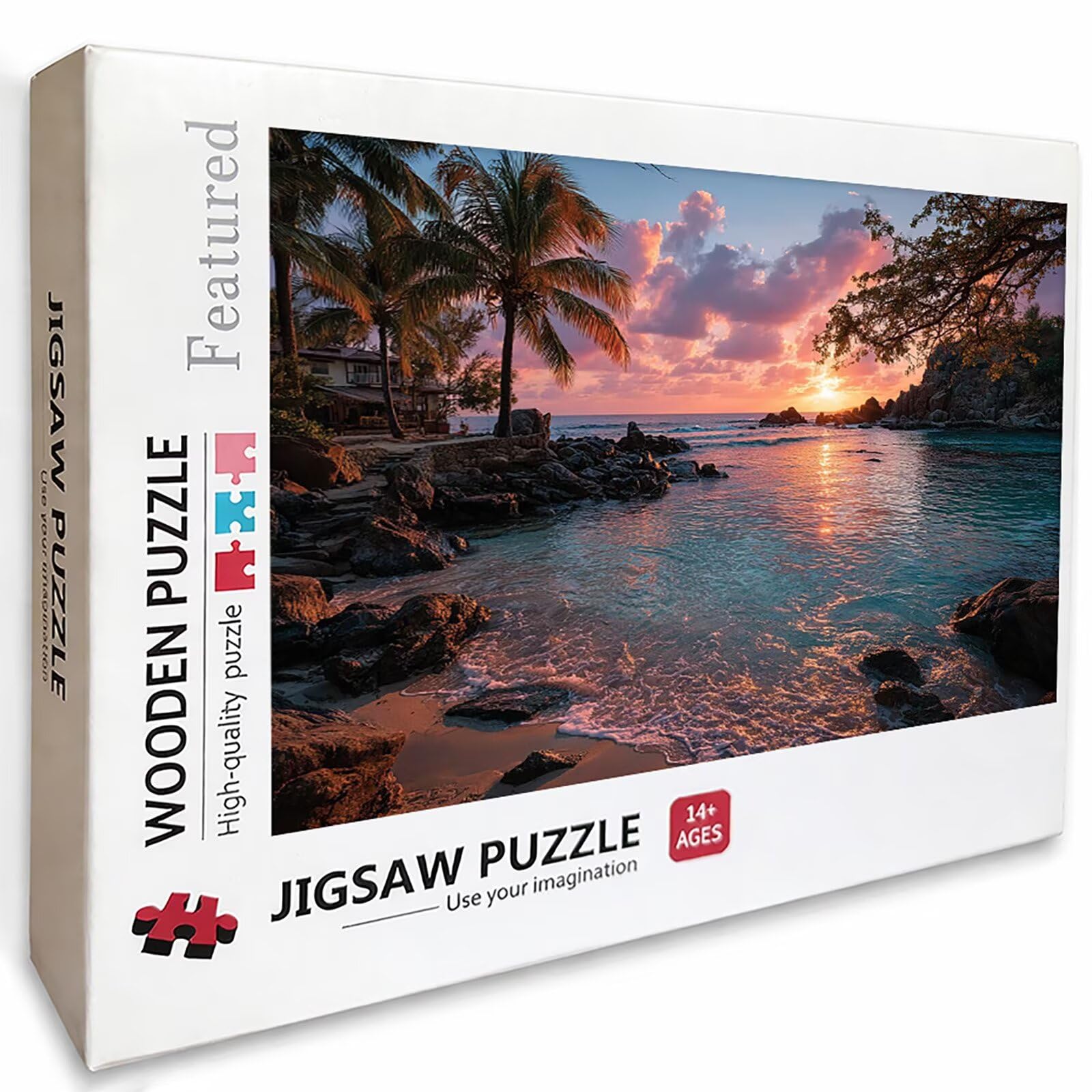 Tramonto Puzzle 6000 Pezzi Adulti, Puzzle Legno con Scatola 179x105cm, DIY Giochi Divertenti per Familiar, Idea Regalo Uomo e Donna, Squisita confezione Regalo, Estate Decorazioni, (Vista Mare) W-4021