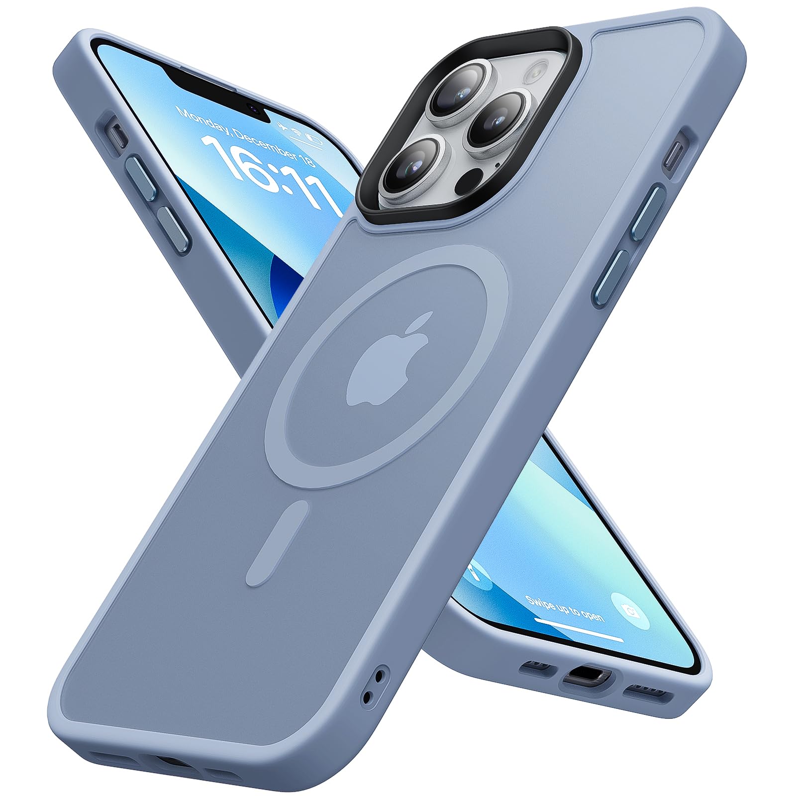 degeca Strong Magnetic for iPhone 13 Pro Case, Military Grade Drop Protection, Compatible with MagSafe, Shockproof Anti-Fingerprint Translucent Slim