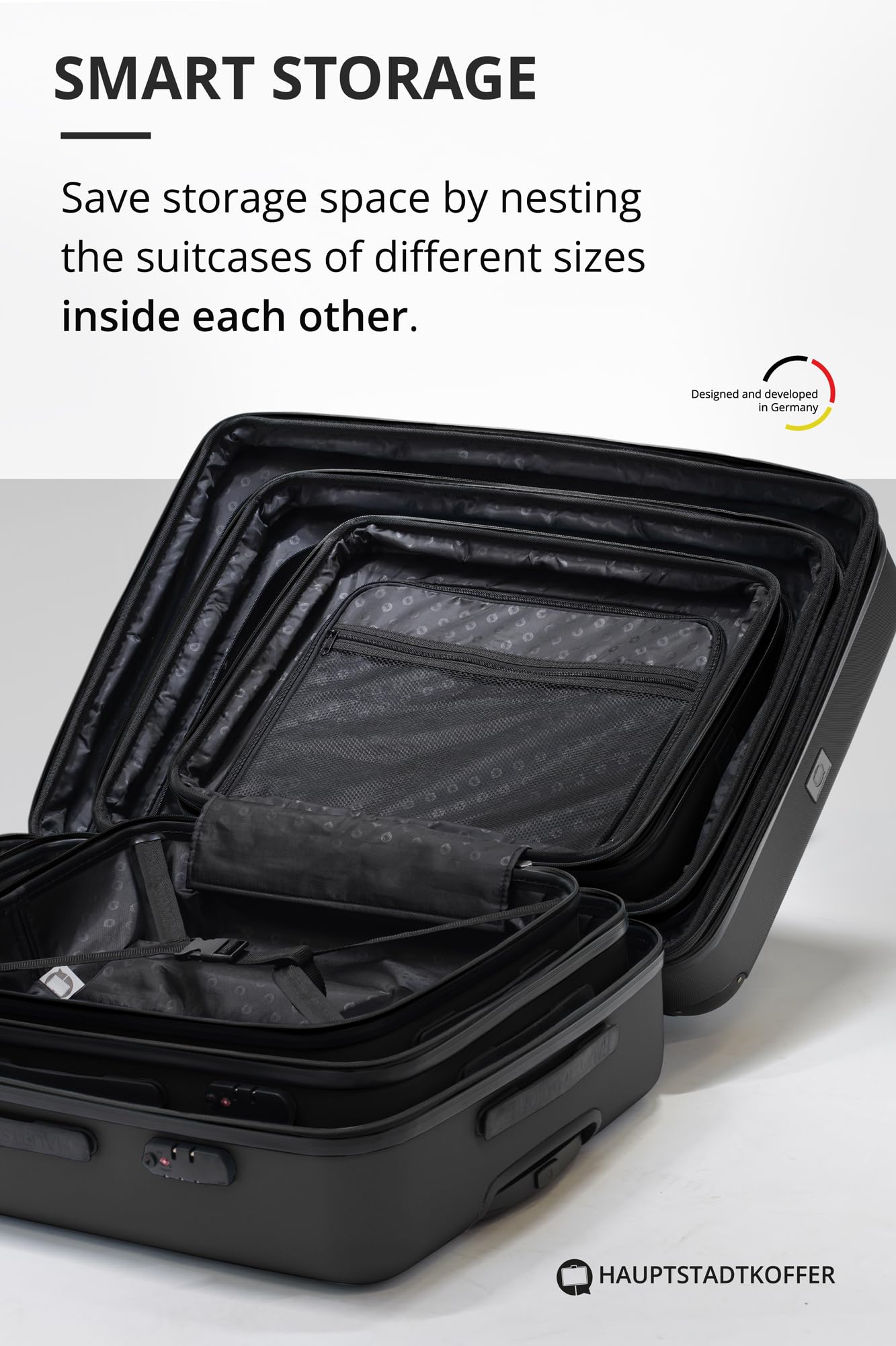 HAUPTSTADTKOFFER - Spree - Maleta rígida, Trolley expandible, Equipaje de Viaje, 4 Ruedas Dobles, TSA, 65 cm, 74 litros, Champán — view 52