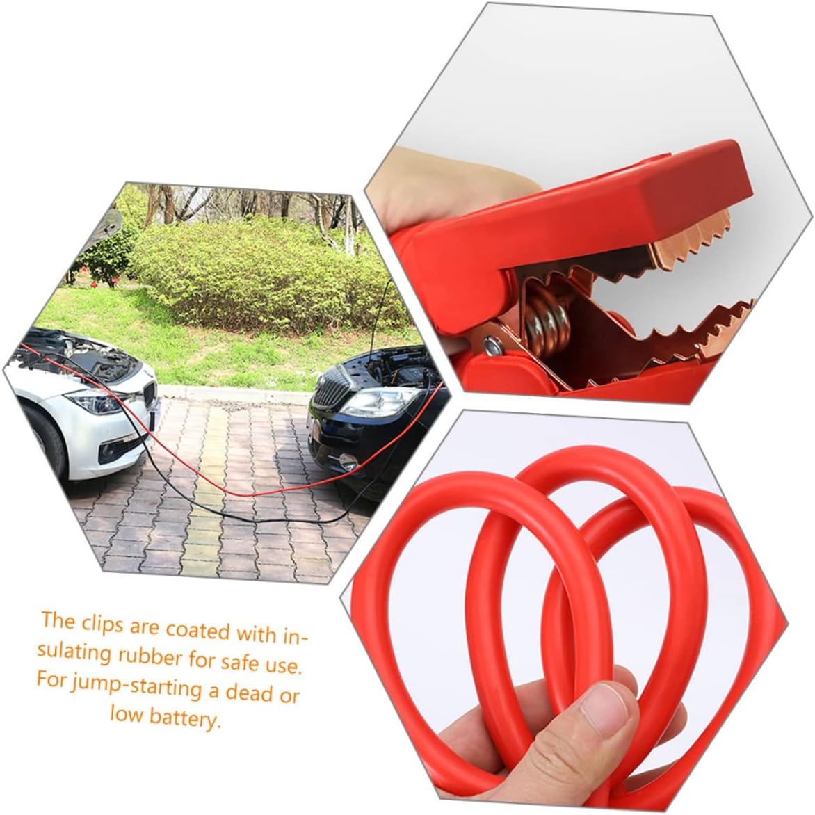 Heavy Duty Jumper Cables 3M 2500A Clips for Car Battery Boosting Emergency Vehicle Use Compatible SUV and Truck