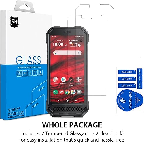 Miniatura 3 de Ailiber Protector de pantalla compatible con Kyocera DuraForce Ultra 5G 2 unidades DuraForce UW E7110 película de vidrio templado, dureza