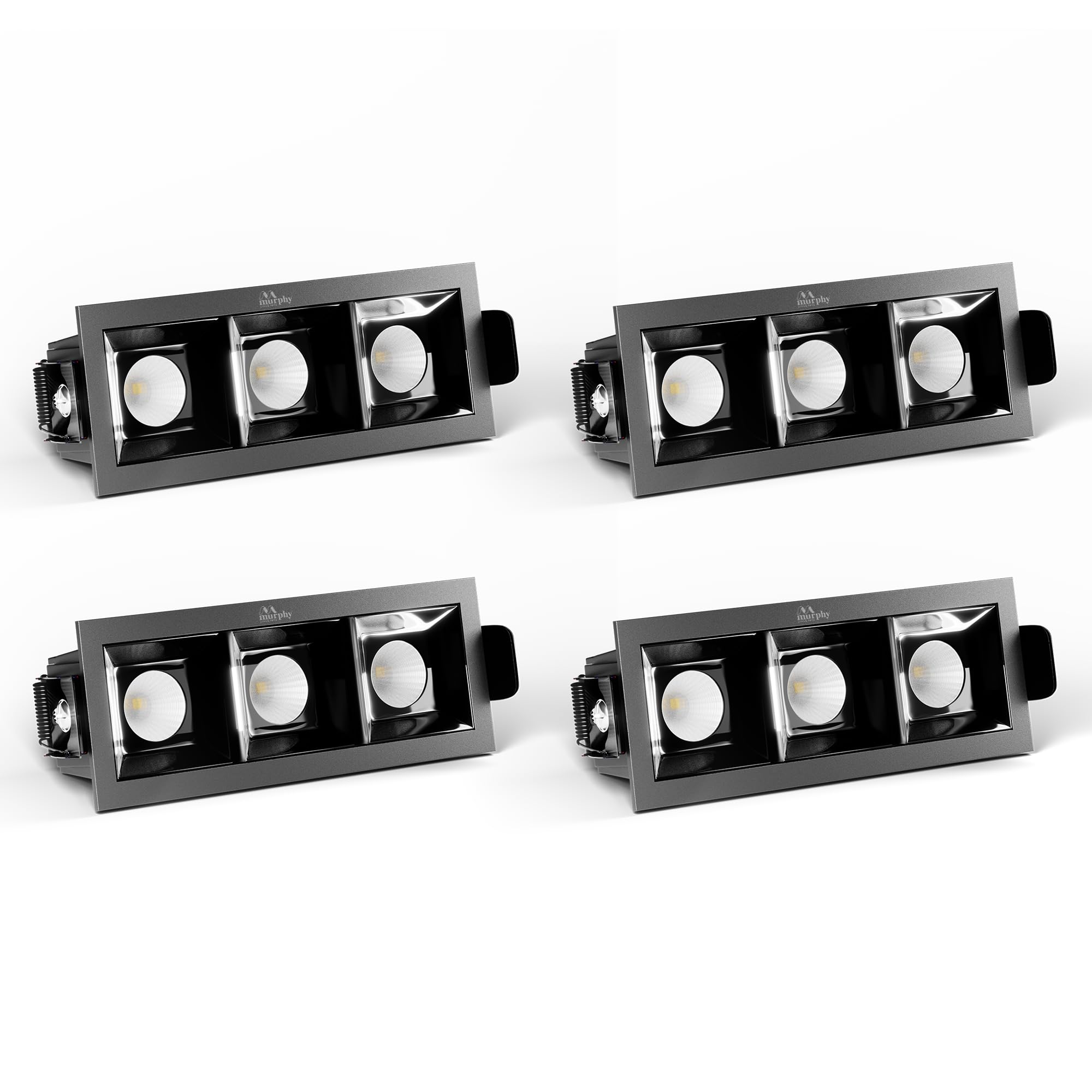 Murphy Aluminium 6W Black Finish Square Laser Led Ceiling Cob Spot, Focus, Down Ceiling Light, Ceiling Pop Light (Warm White, Pack Of 4), With 2 Years Warranty-image-43