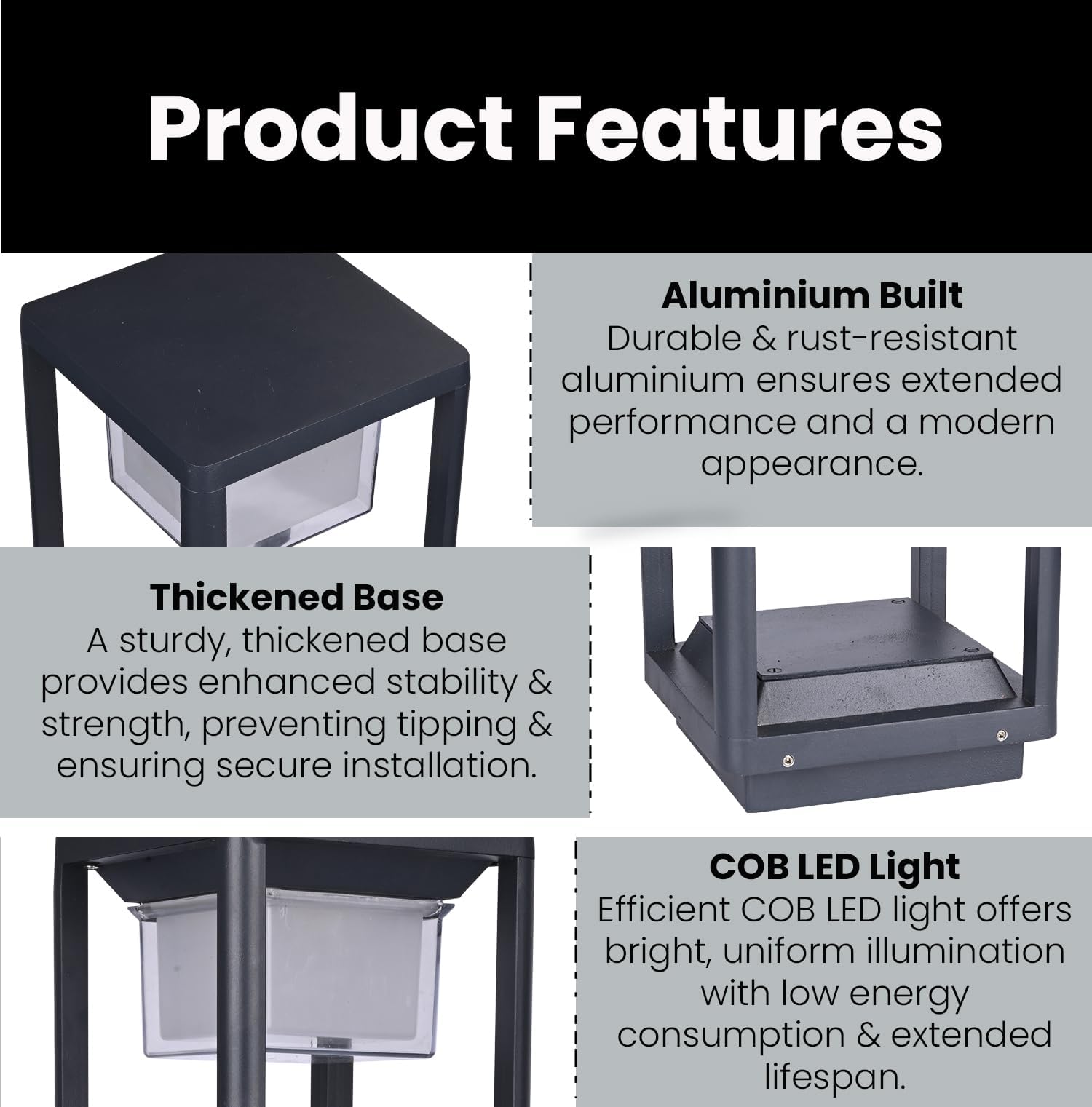 GIGAWATTS Outdoor Gate Light - 12W LED, Waterproof -2