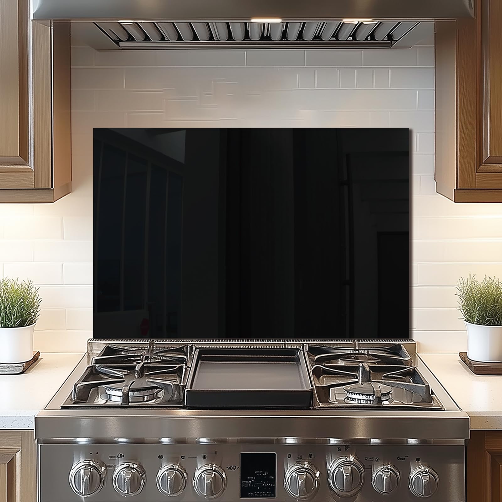 Tempered Glass Kitchen Backsplash Behind Stove - Owl Design Stove Cover, Easy To Clean Splash Guard