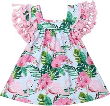 flamingo dress baby girl