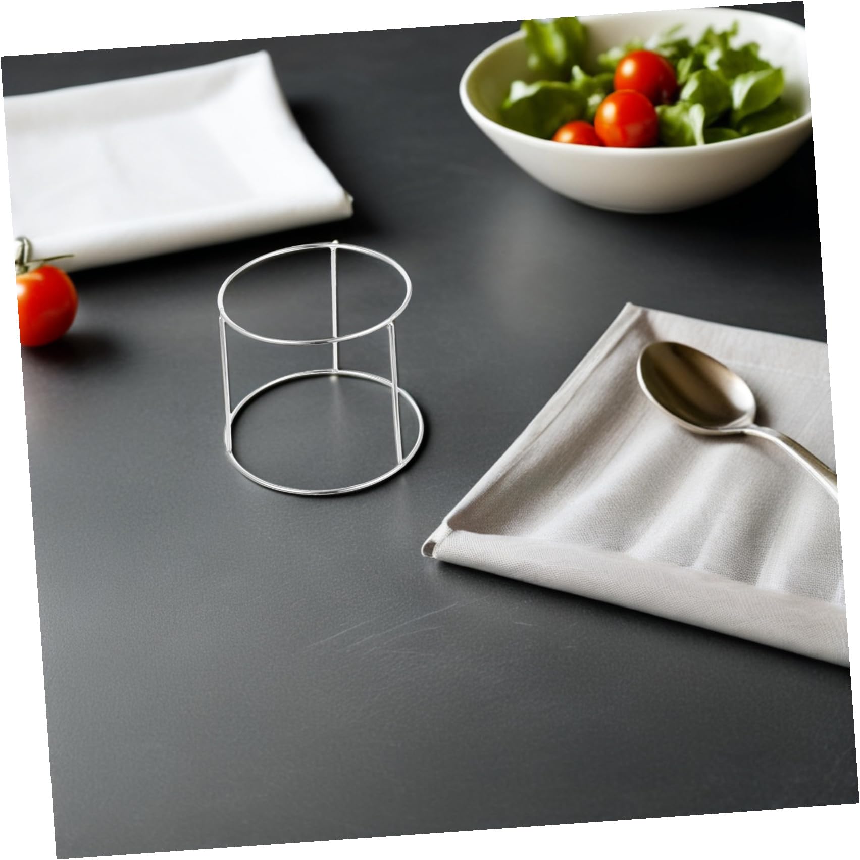 Support à Assiettes Double Couche en Acier Inoxydable 2pcs, Porte-Assiette Pratique pour Buffet Cuisine et Plateau Fruits de Mer, Robuste et Solide