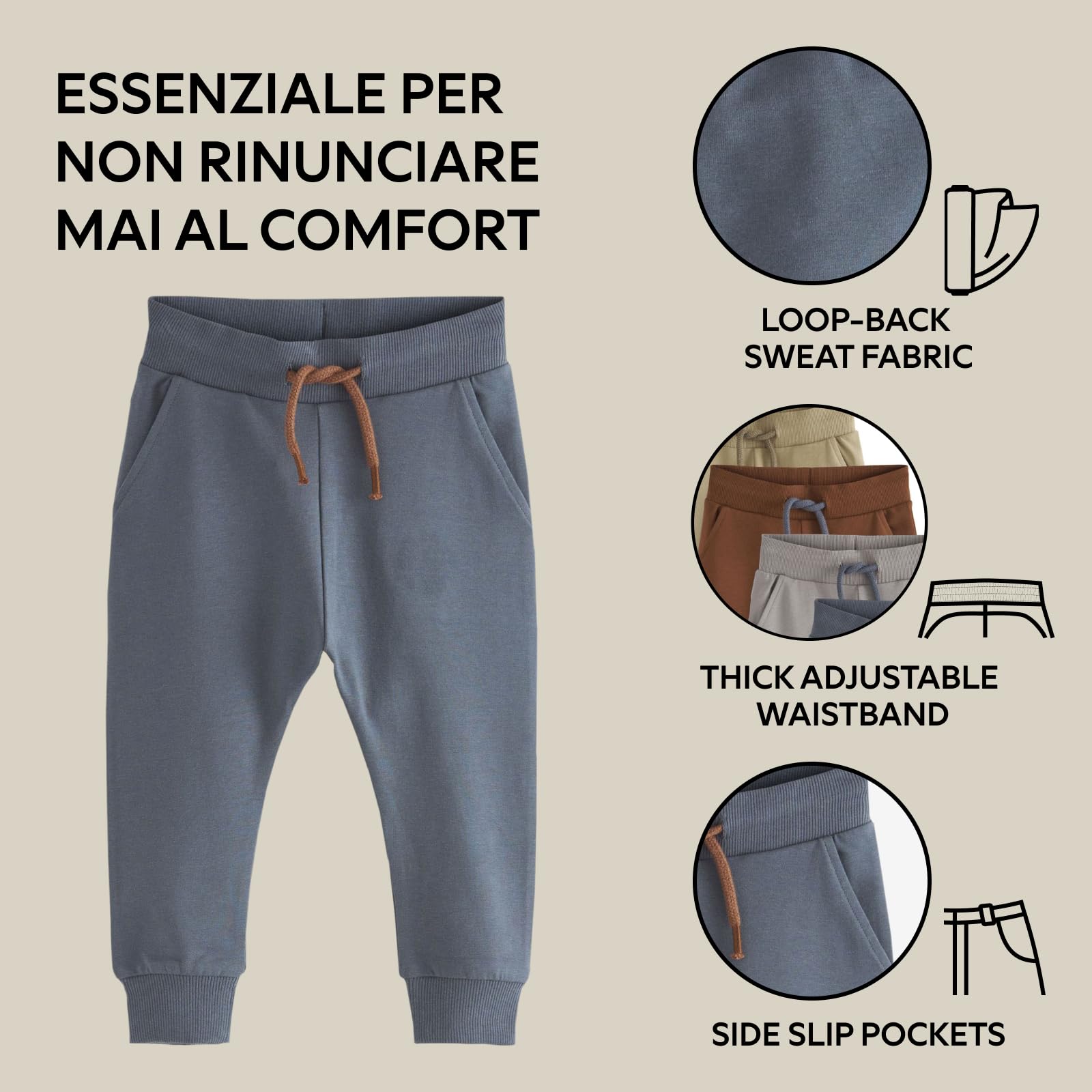 NEXT Ragazzo Confezione da 5 Pantaloni da Jogging Skinny