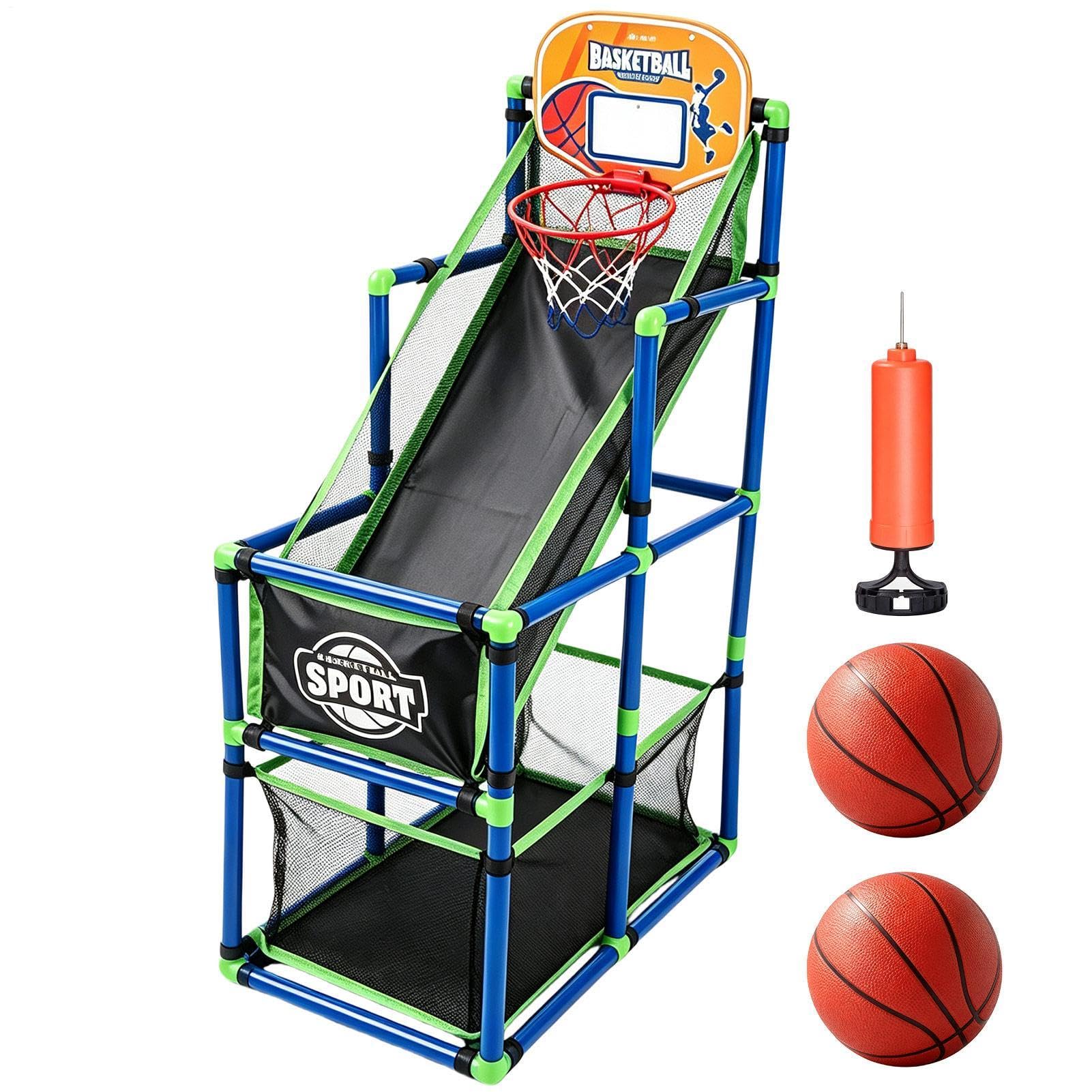 Juegos De Baloncesto para Niños Y Niñas con Pelota Y Aro Portátil De Altura