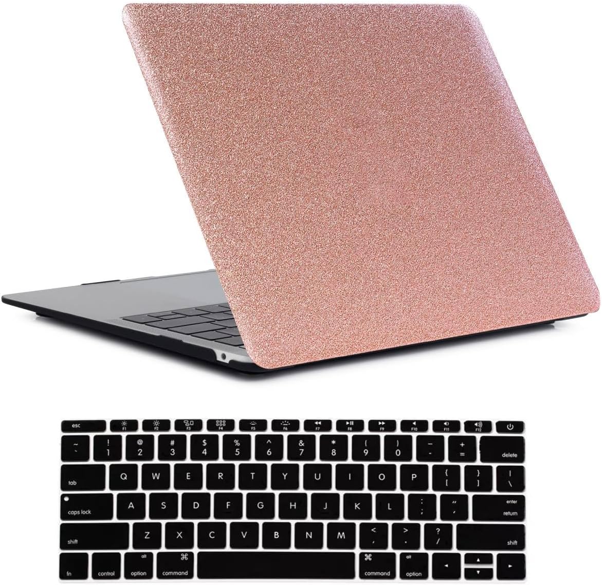 MacBook Pro 13 inch Hard Case - Compatible with 2012-2008 Models A1278, Plastic Hard Shell Case Cover & Keyboard Cover Skin, Sparkling Pink