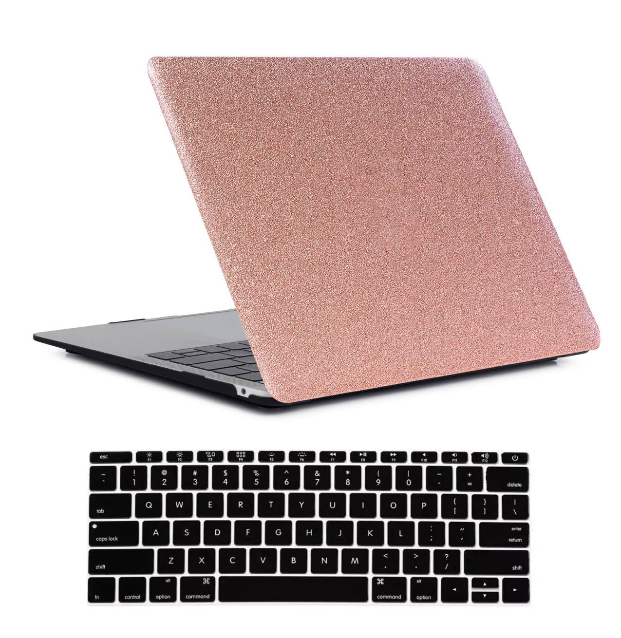 MacBook Pro 13 inch Hard Case - Compatible with 2012-2008 Models A1278, Plastic Hard Shell Case Cover & Keyboard Cover Skin, Sparkling Pink