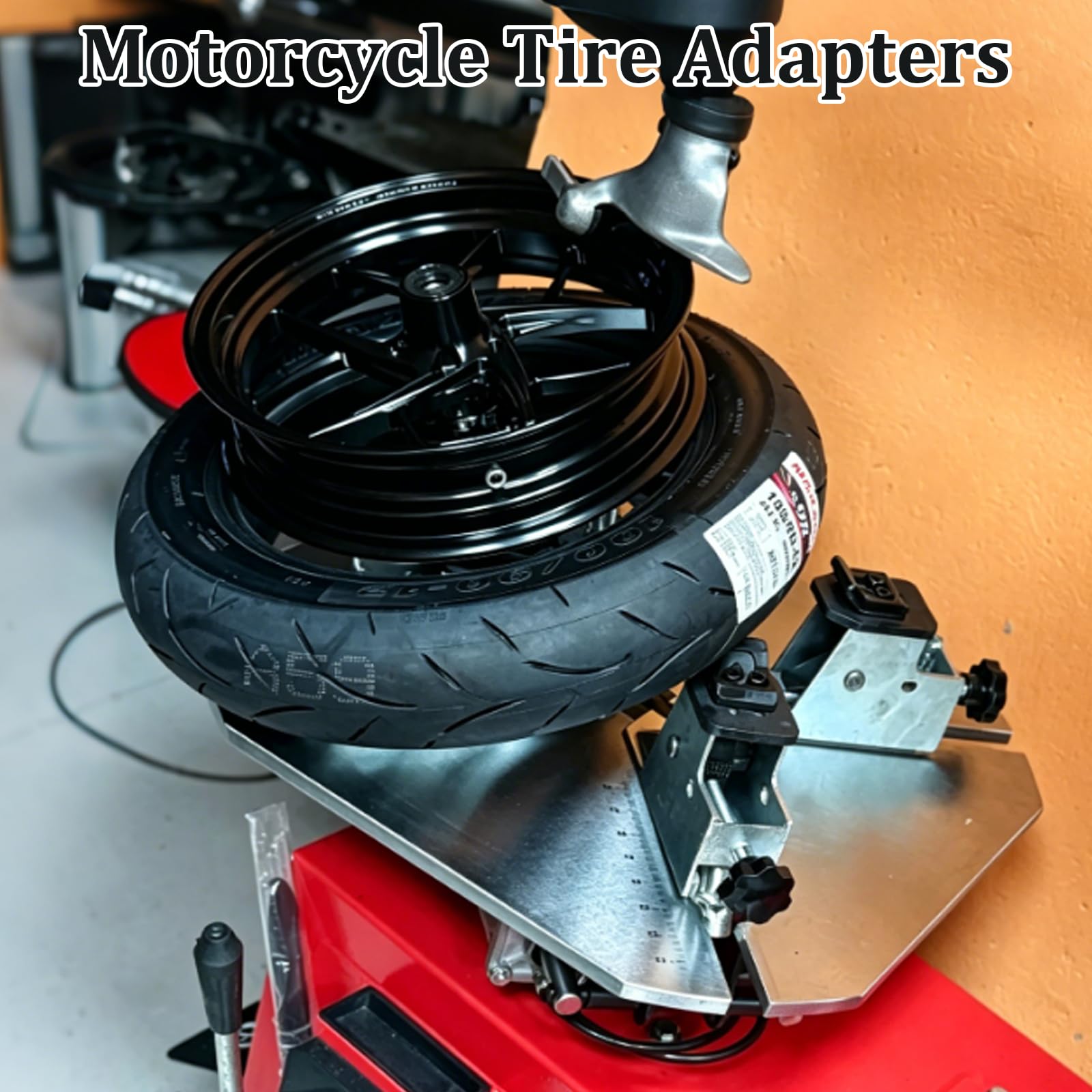 4tlg Motorrad Reifenmontiermaschinen Adapter für Klauen unter 49 mm | Motorradreifen Adapter, Hochwertiger Stahl, vernickelte Oberfläche, Motorrad-Reifenwechsler für Motorrad ATV Roller Dirt Bike