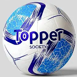 Bola de Society Topper Tamanho Oficial Grama Sintética Profissional Futebol Treino Jogo Masculino Feminino Fut7 Gramado Sintético Adulto Juvenil Original Colada Impermeável Resistente Durável