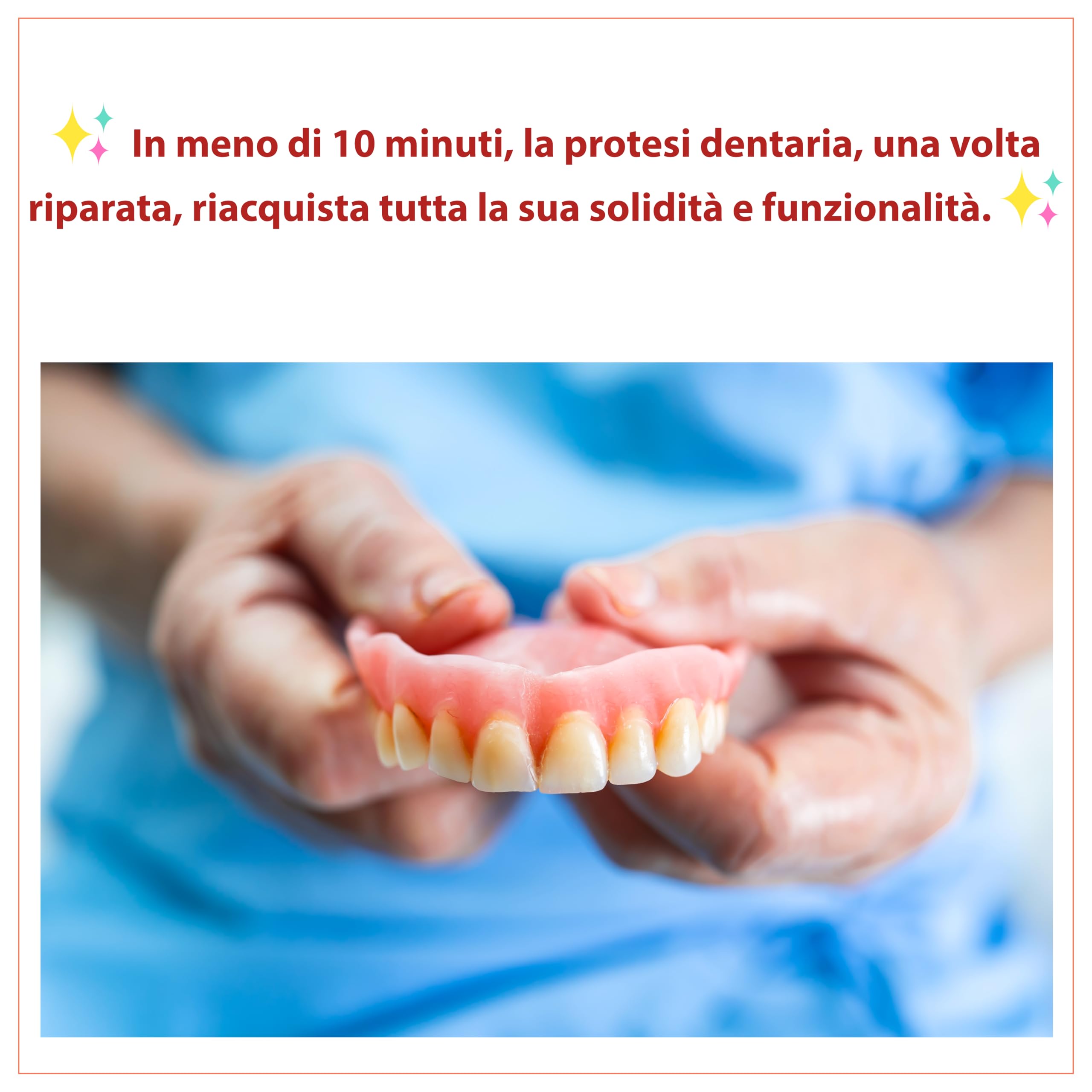 CLICADENT-Kit di riparazione per dentiera rota,incrinata,o Che Hanno Perso un Dente