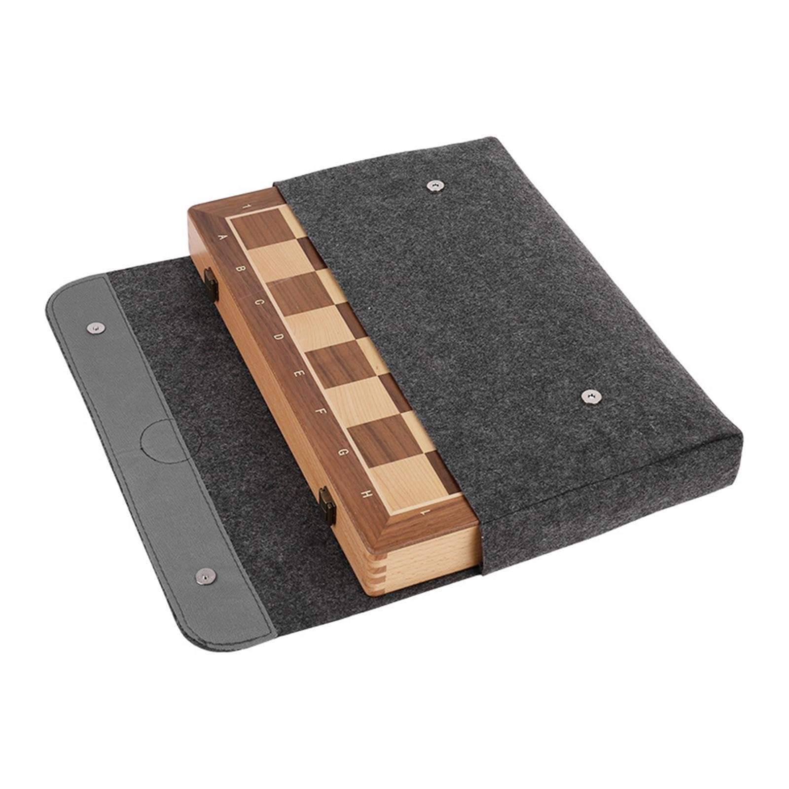 Set di scacchi in legno pieghevoli magnetici, legno completo