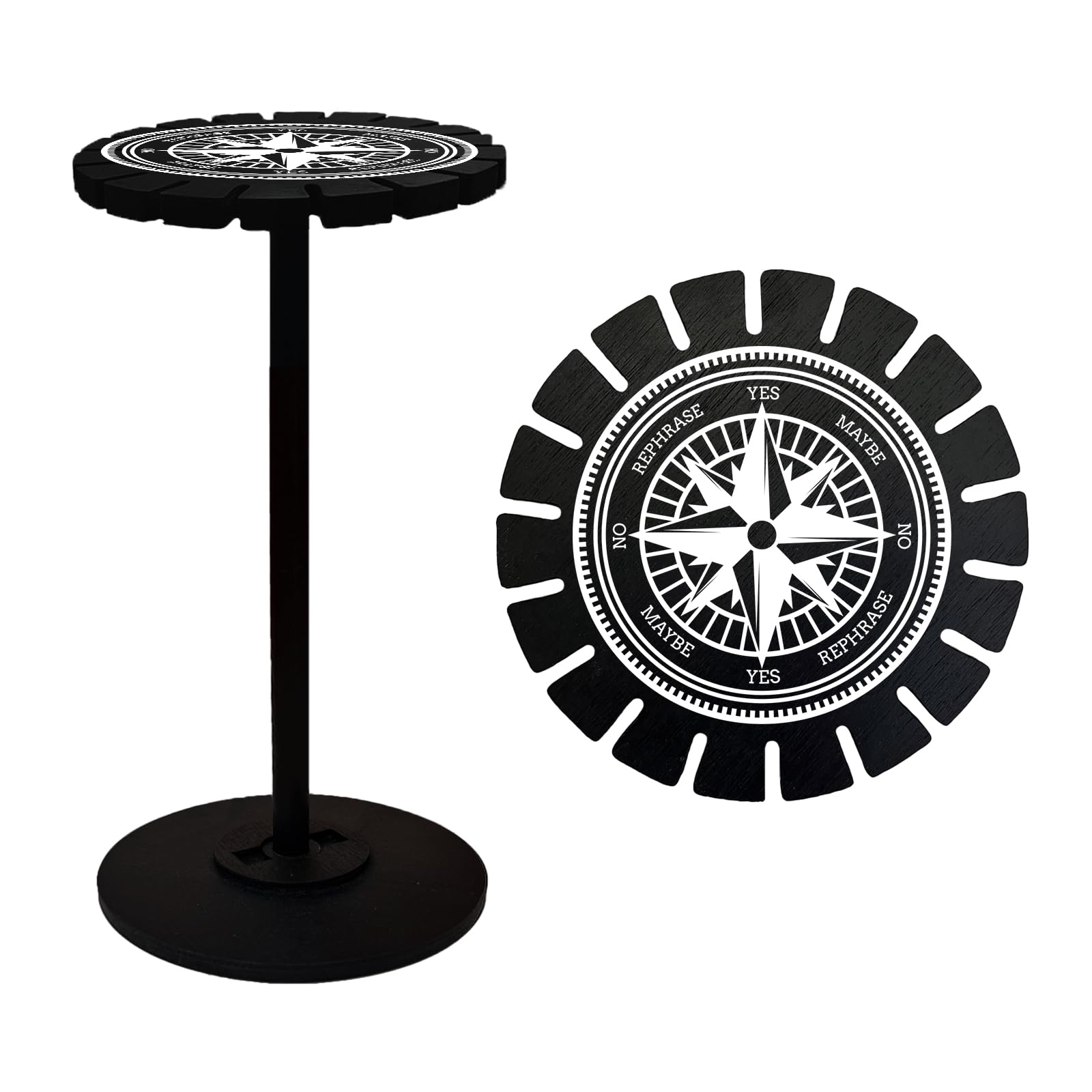 Support Pendule En Cristal AHANDMAKER - Présentoir Bois Noir - 18 Emplacements - Objet Sorcière