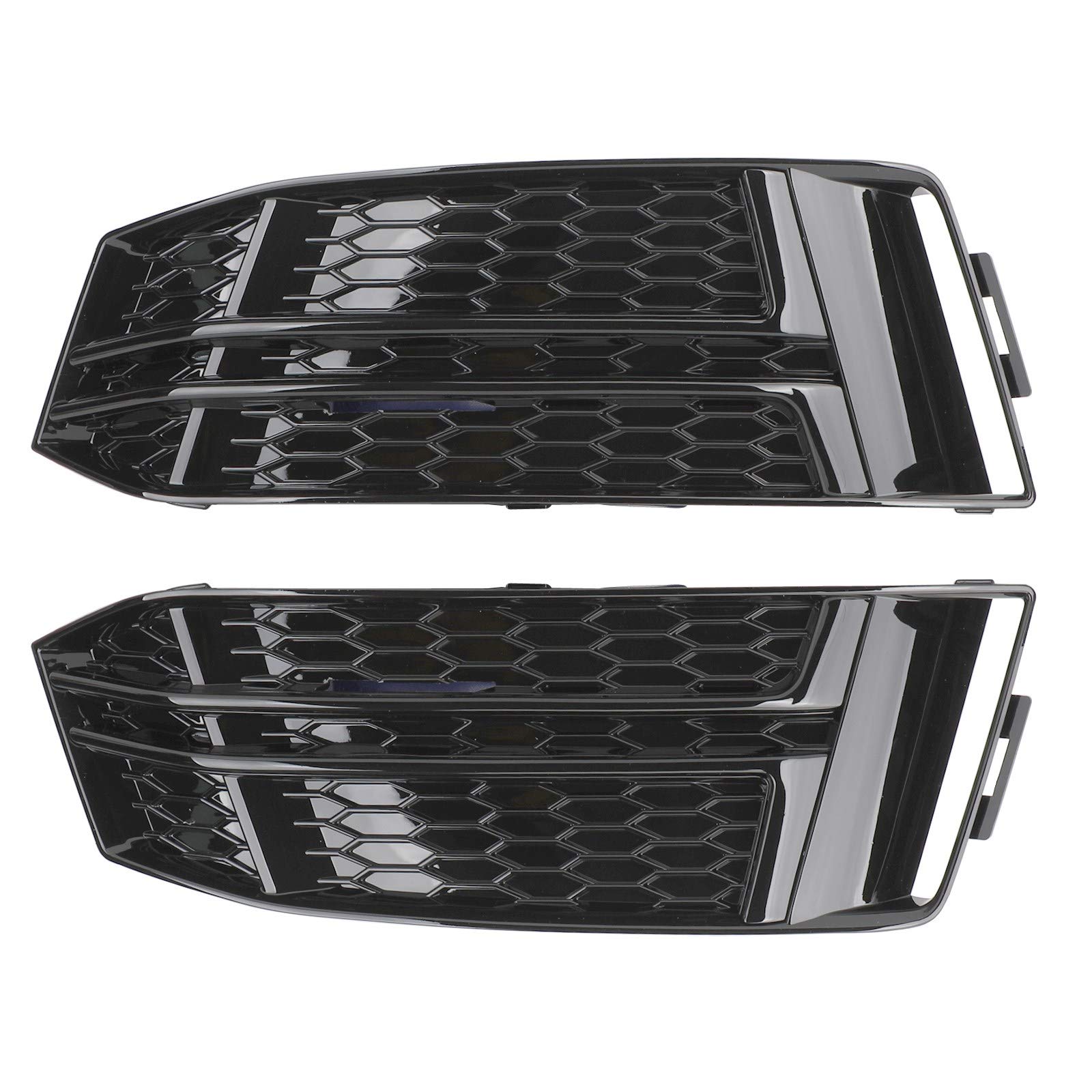 Griglia paraurti anteriore Black Front Fog Light Cover Fit for AUDI A4 B9 S-LINE 2016-2018 Bumper Grille (No Logo)
