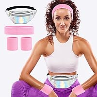 Set Accessori Anni 80-90 Neon - Marsupio Argento, Fascia, Collana E Occhiali Per Feste E Sport - Foto 11